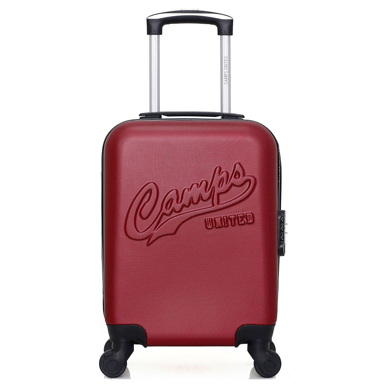 camps - valise cabine 4 roues simples columbia 55 cm rouge bordeaux