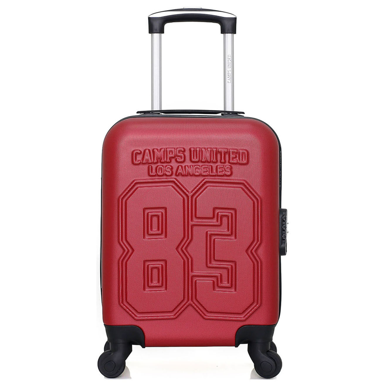 camps - valise cabine 4 roues simples berkeley 55 cm rouge bordeaux