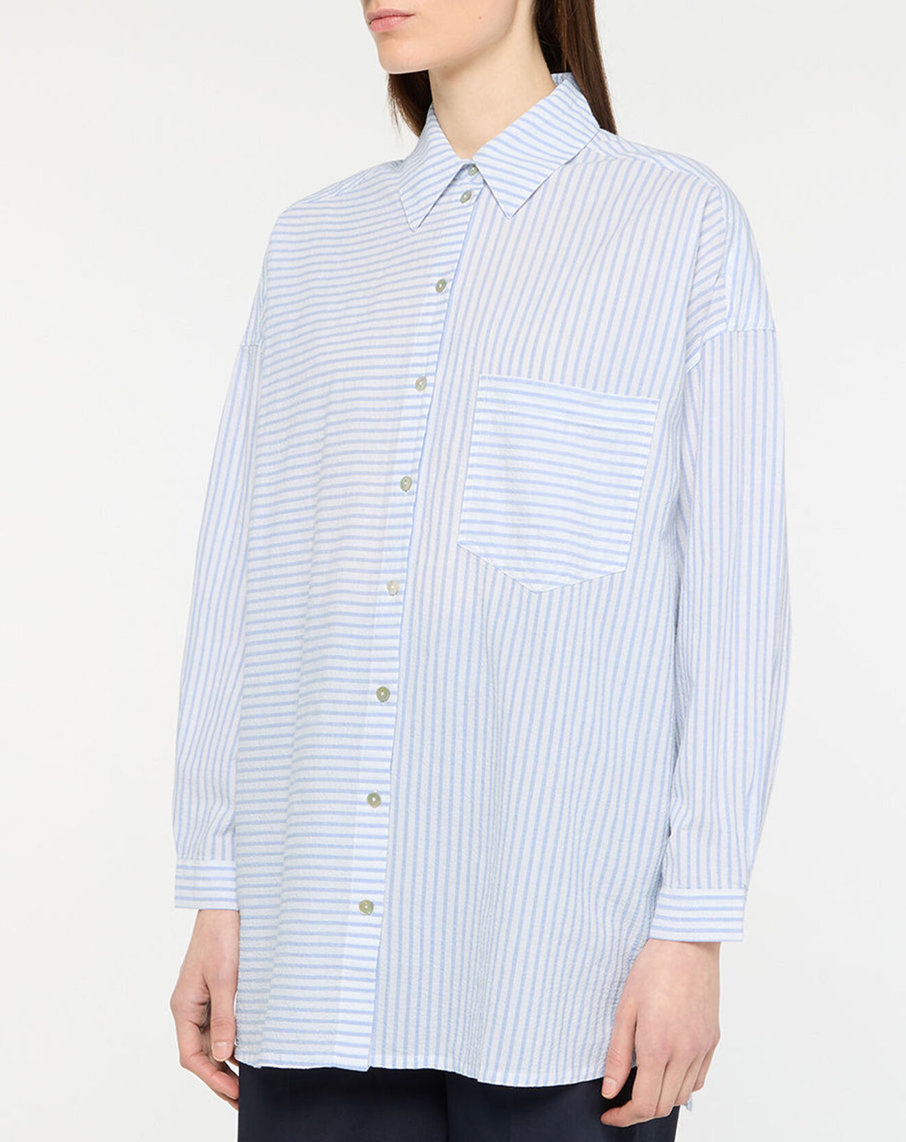 yerse - chemise sakura blanc/bleu