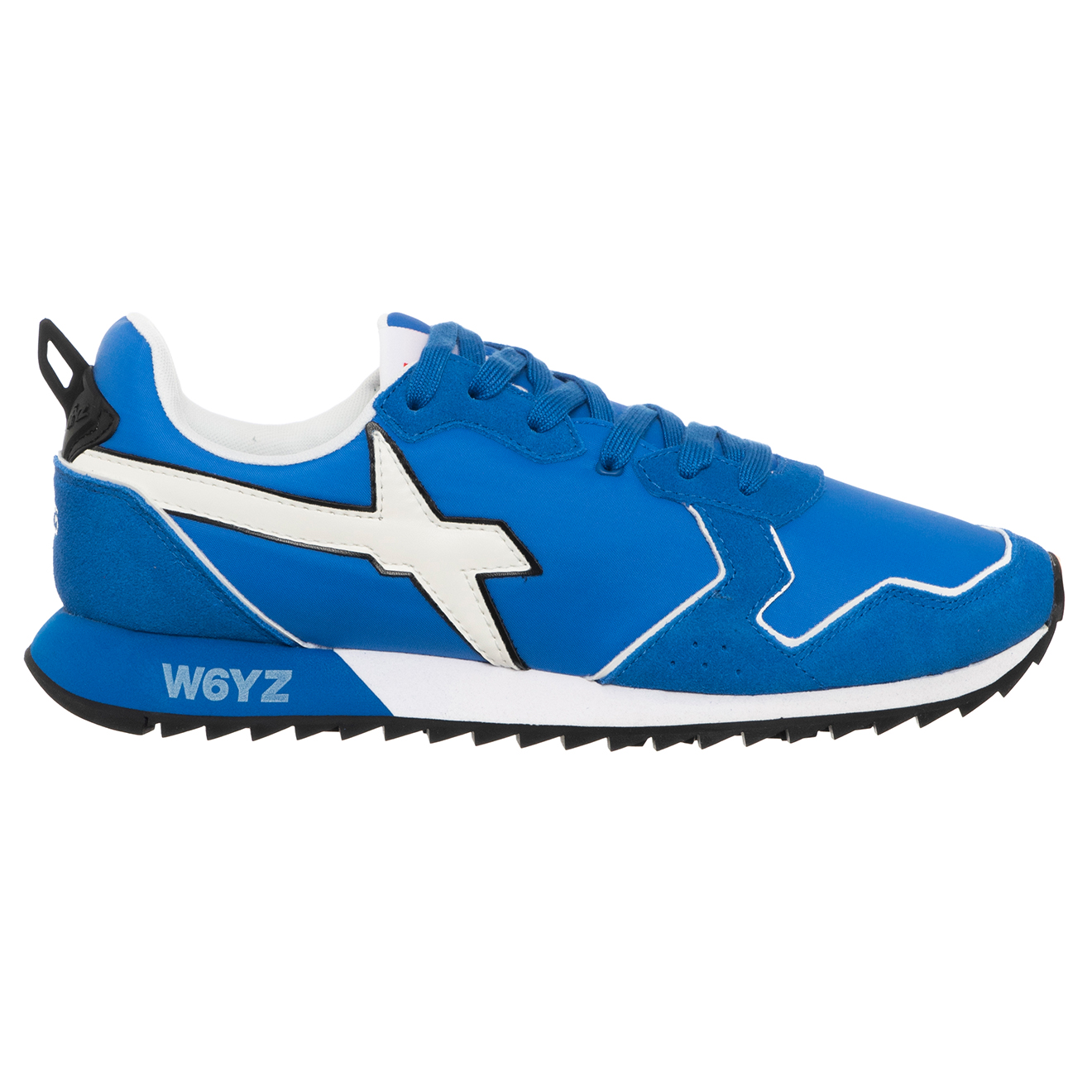 w6yz - sneakers en cuir jet bleu/blanc