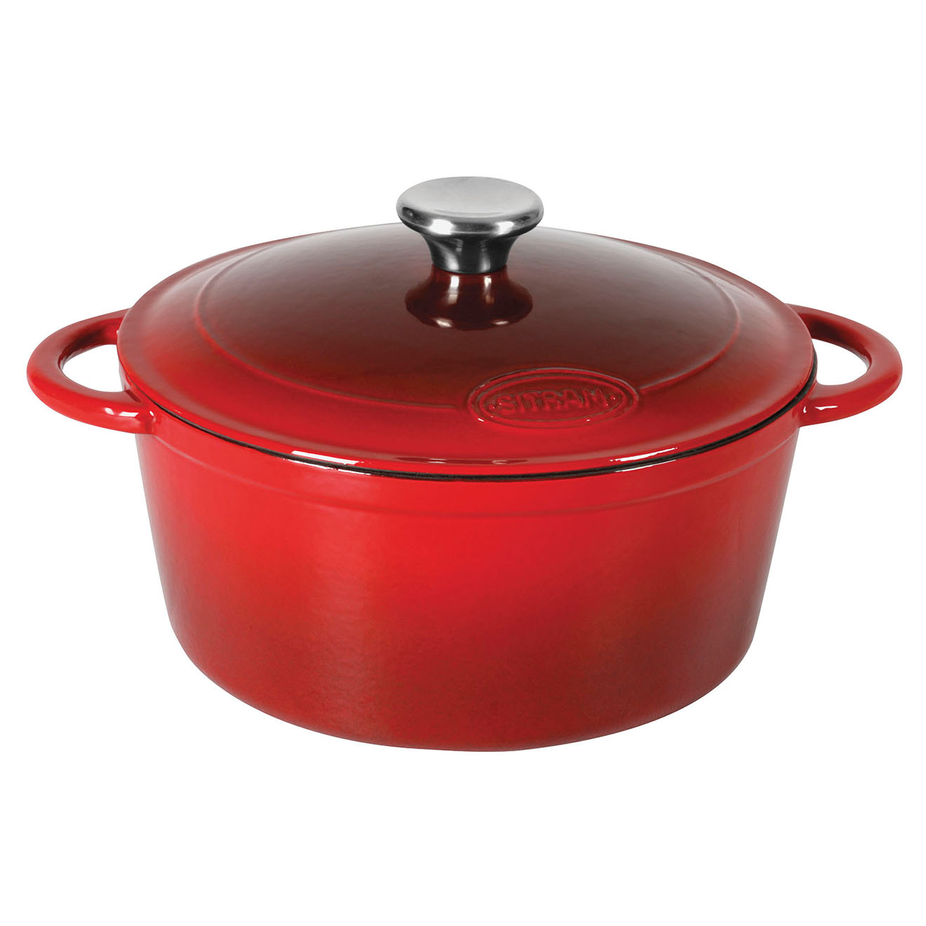 Sitram - Cocotte en Fonte d'acier émaillée Tradifonte induction rouge - D. 26x12 cm