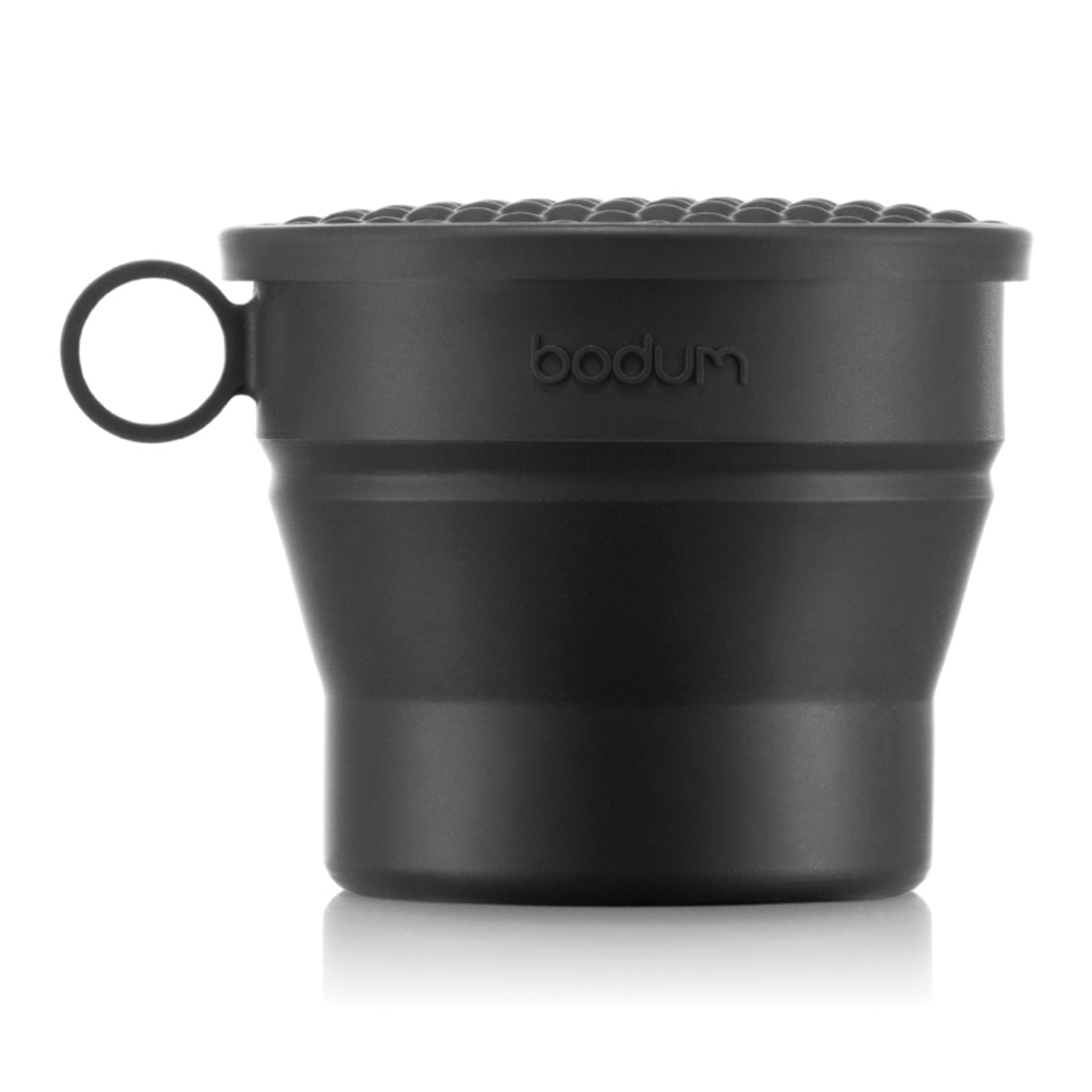 Bodum - Gobelet rétractable de voyage avec couvercle et mousqueton Bistro noir - 0.3 L