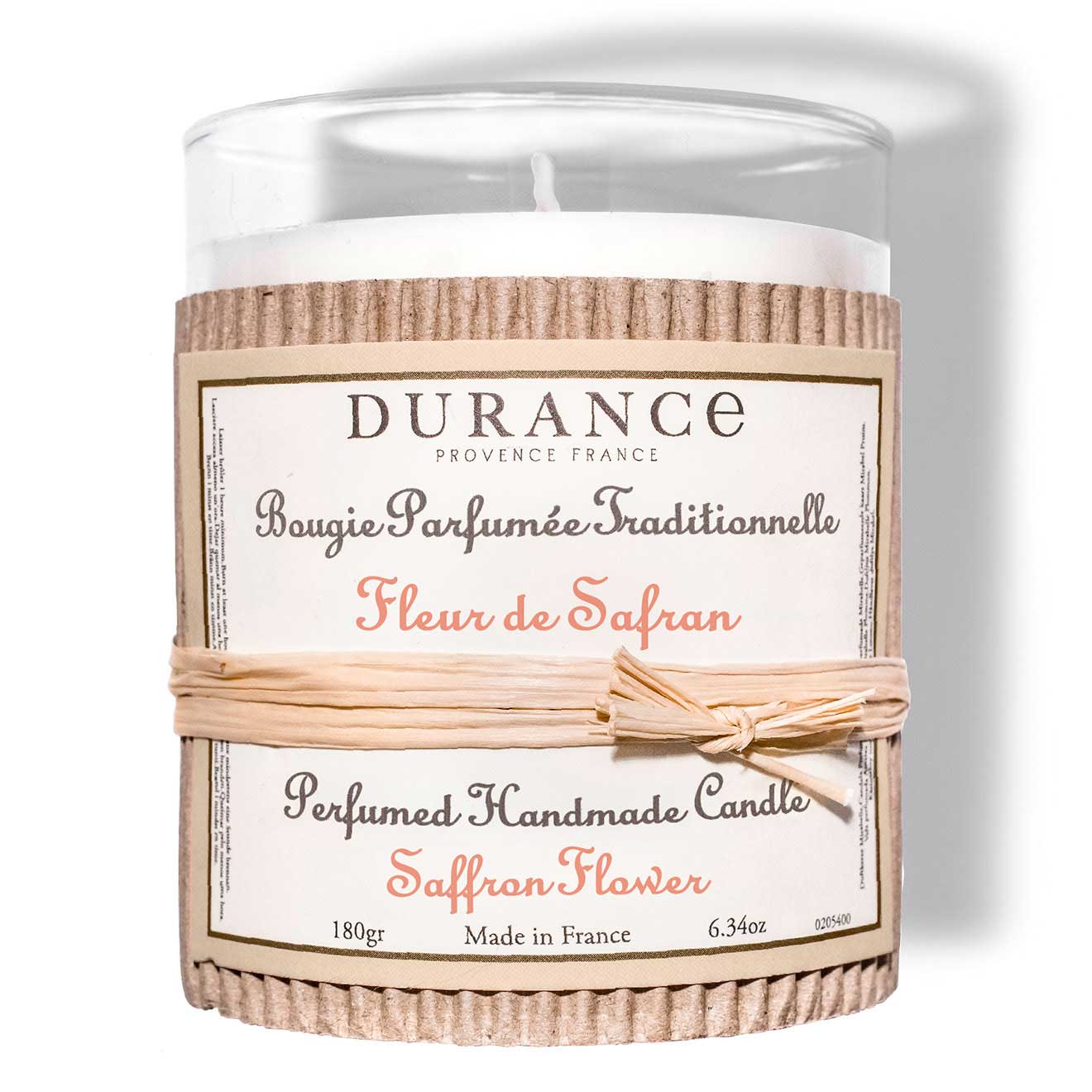 Durance - Bougie parfumée Traditionnelle Fleur de Safran - 1 mèche 40h