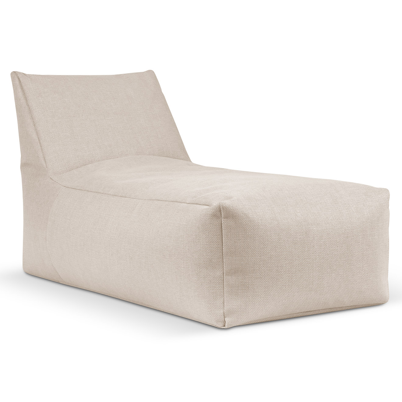 Chaise longue d'extérieur moelleuse Lihue beige - 80x75x170 cm