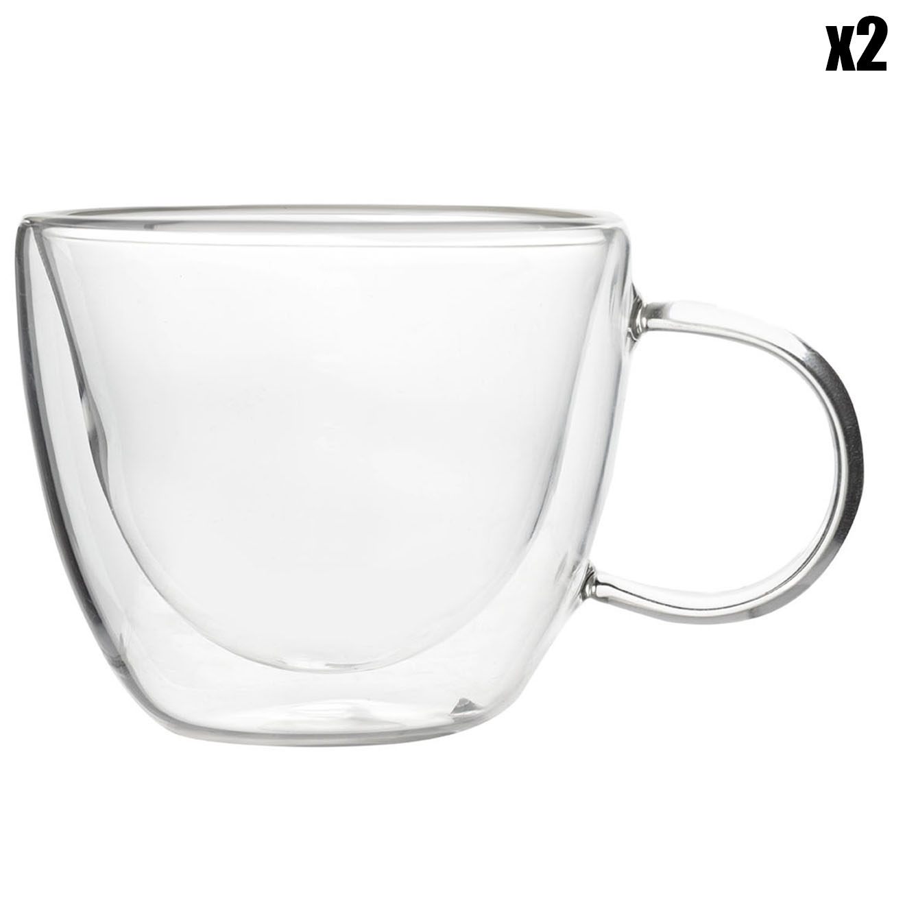 Cosy & Trendy - 2 Tasses à expresso en Verre double paroi Omagio transparentes - 80 ml