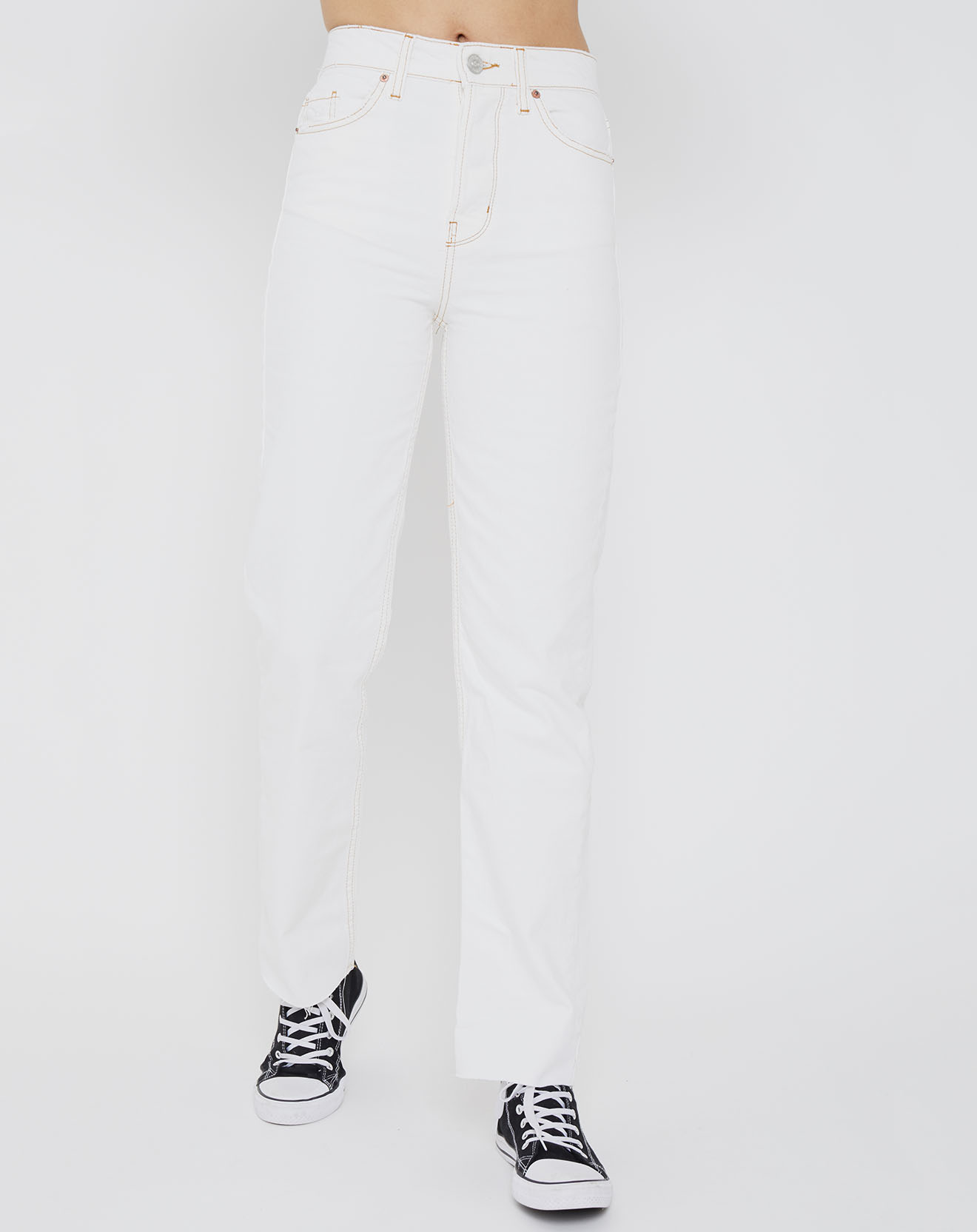 BDG by Urban Outfitters - Jean Droit 100% Coton Bio pax blanc