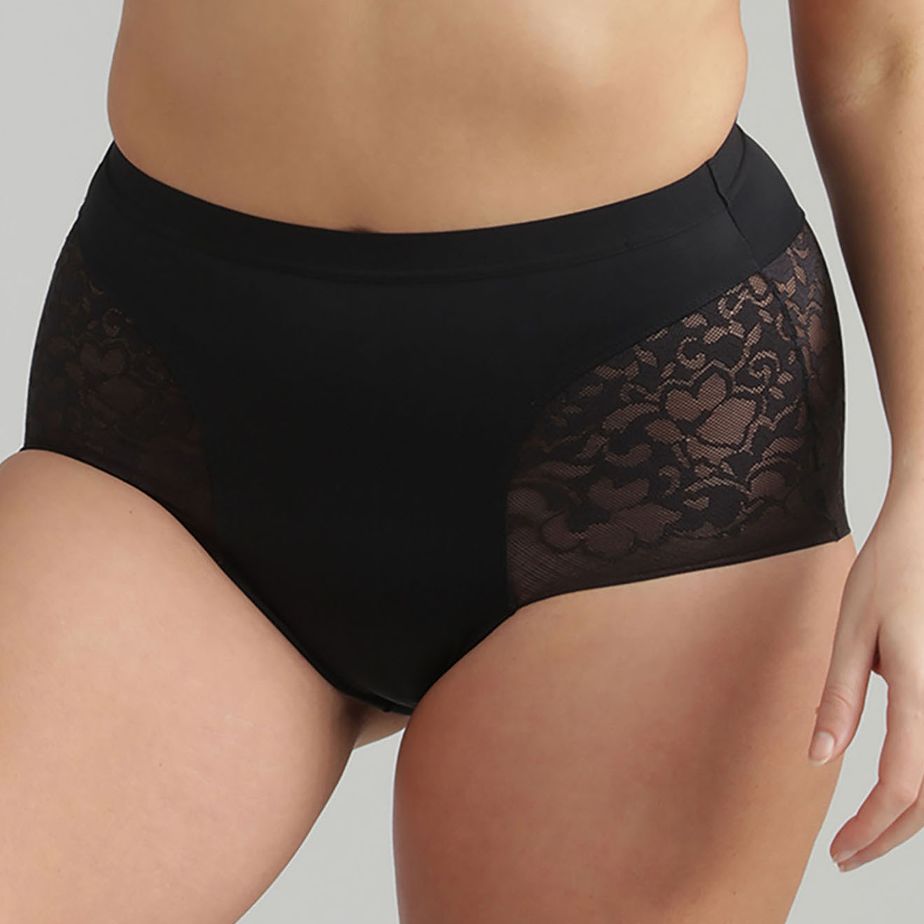 Playtex - Culotte taille haute Expert in Silhouete noire