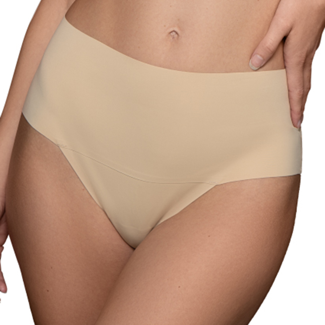 nude intimates - string taille haute waist control beige