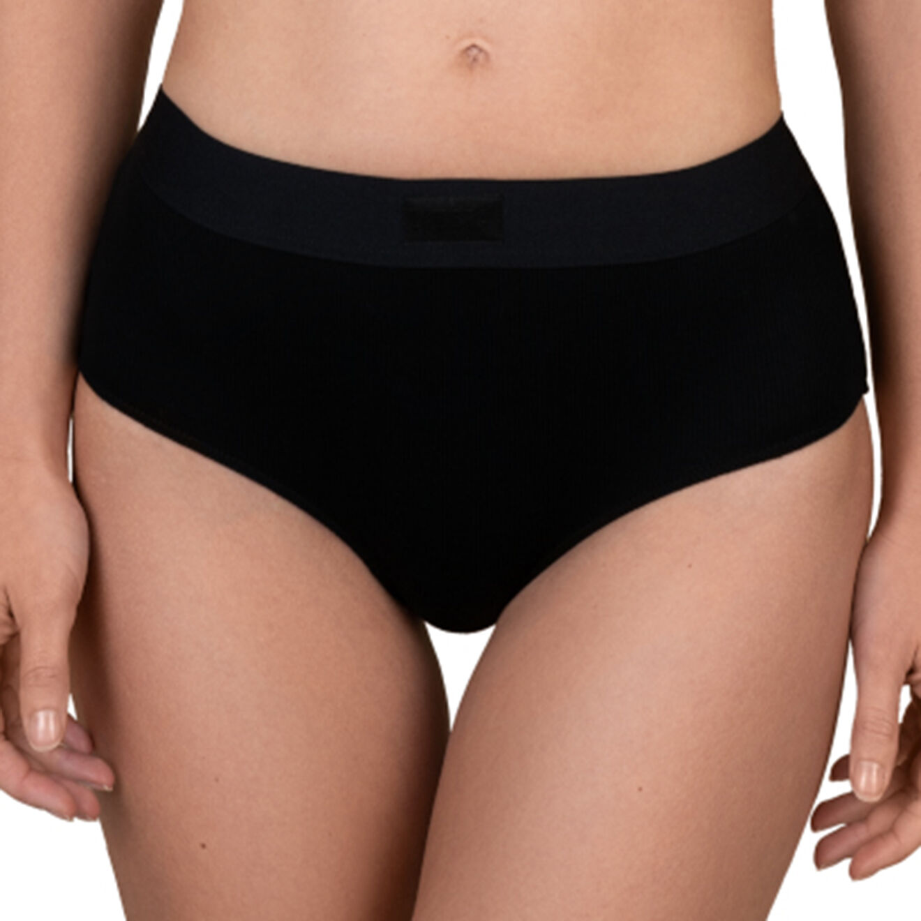 nude intimates - shorty taille haute natural rib noir