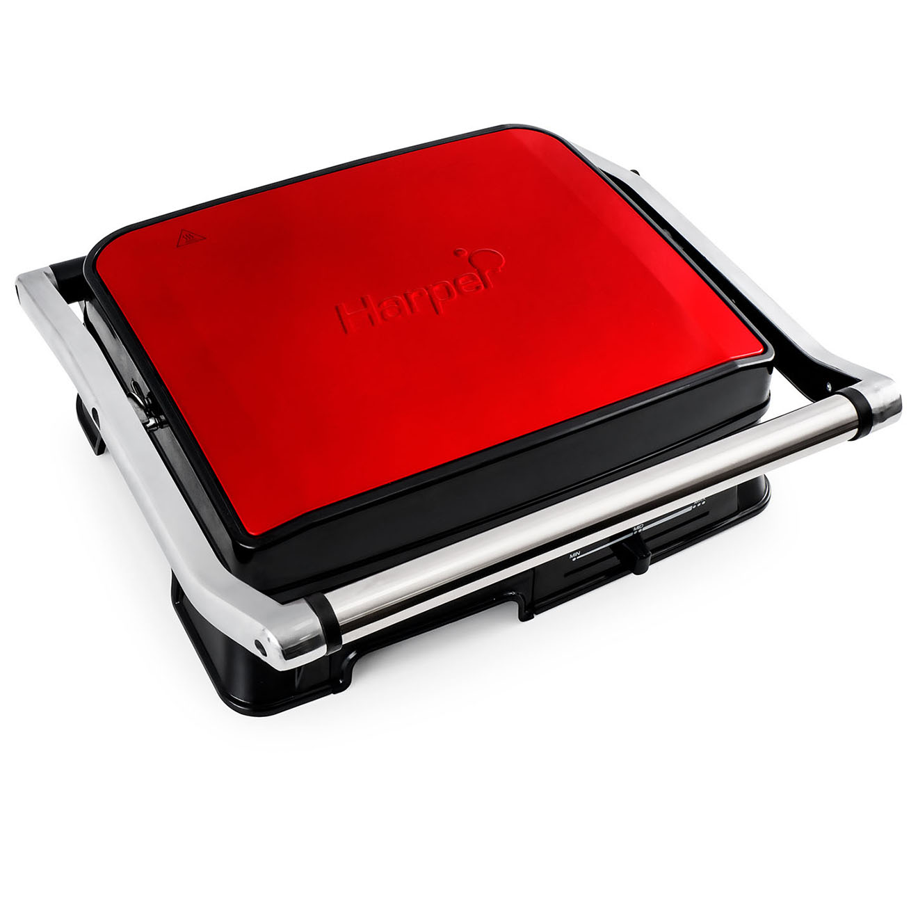 Grille viande avec thermostat r&eacute;glable xgrill harper rouge