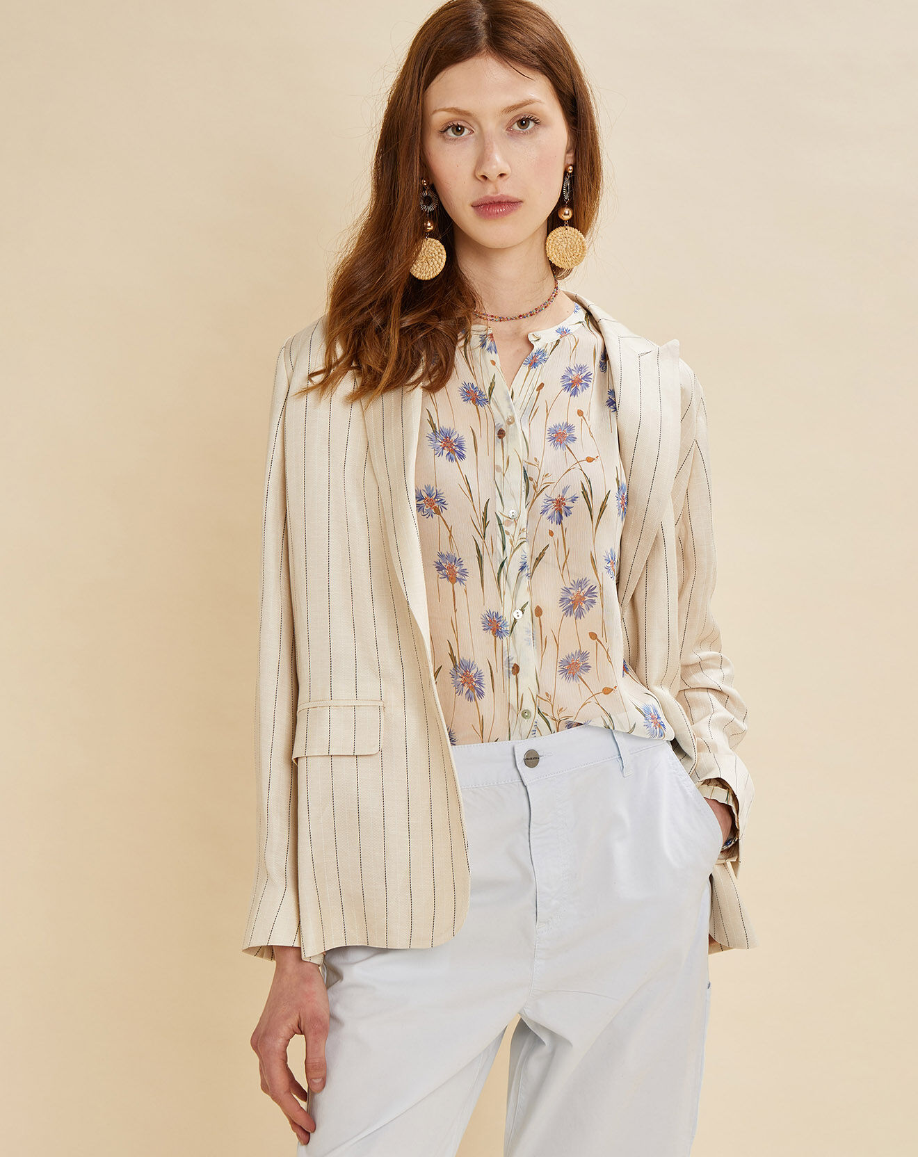 Veste en Lin mélangé Valerio écrue