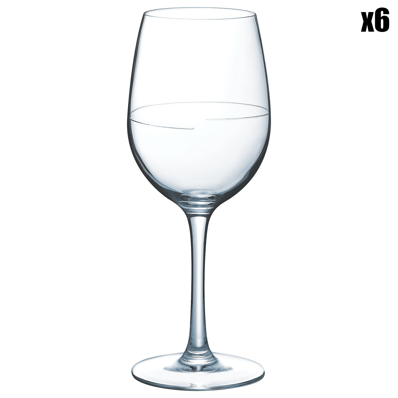 Chef & Sommelier - 6 Verres à pied Cabernet Tulipe jaugé transparents - 35 cl