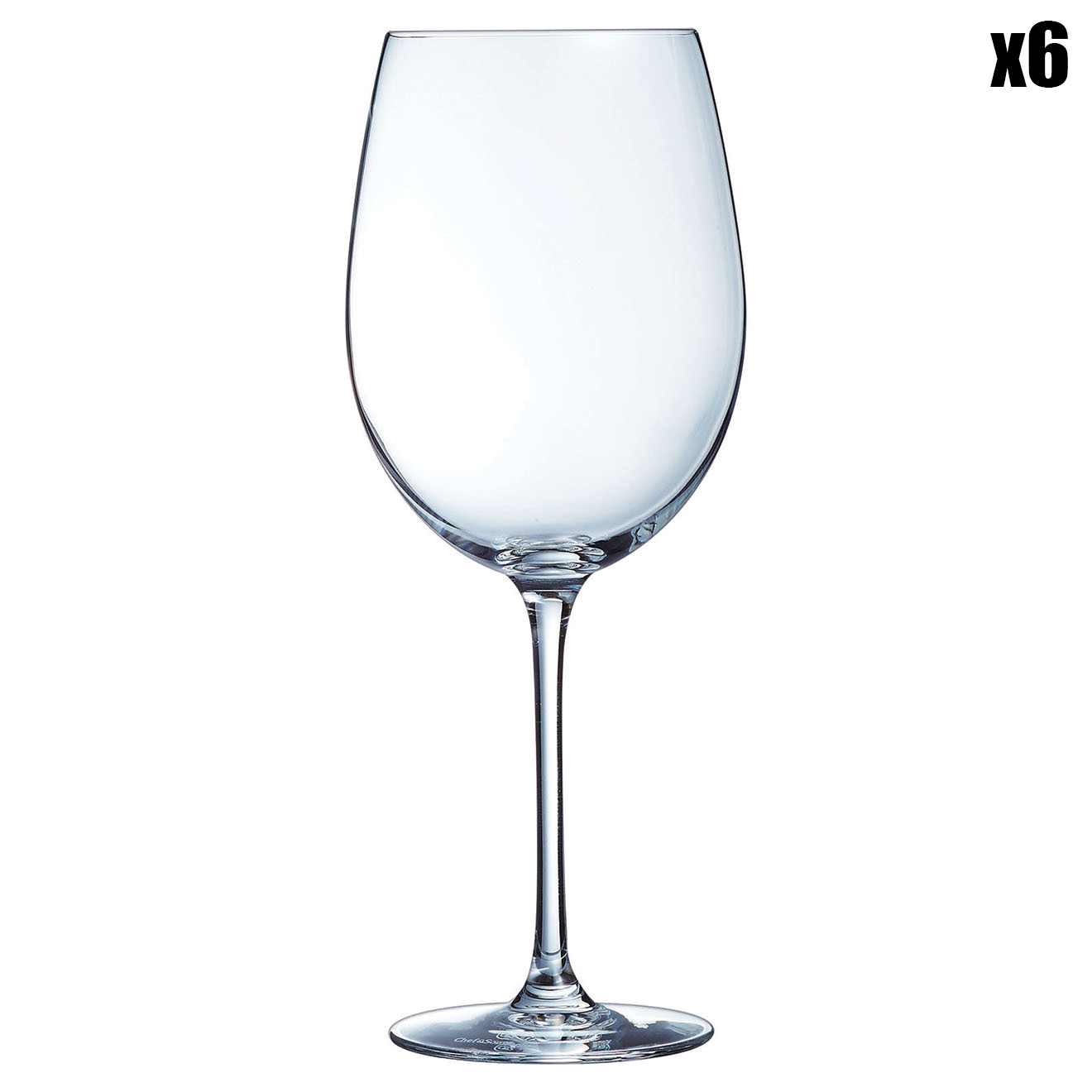 Chef & Sommelier - 6 Verres à pied Cabernet  Tulipe transparents - 75 cl