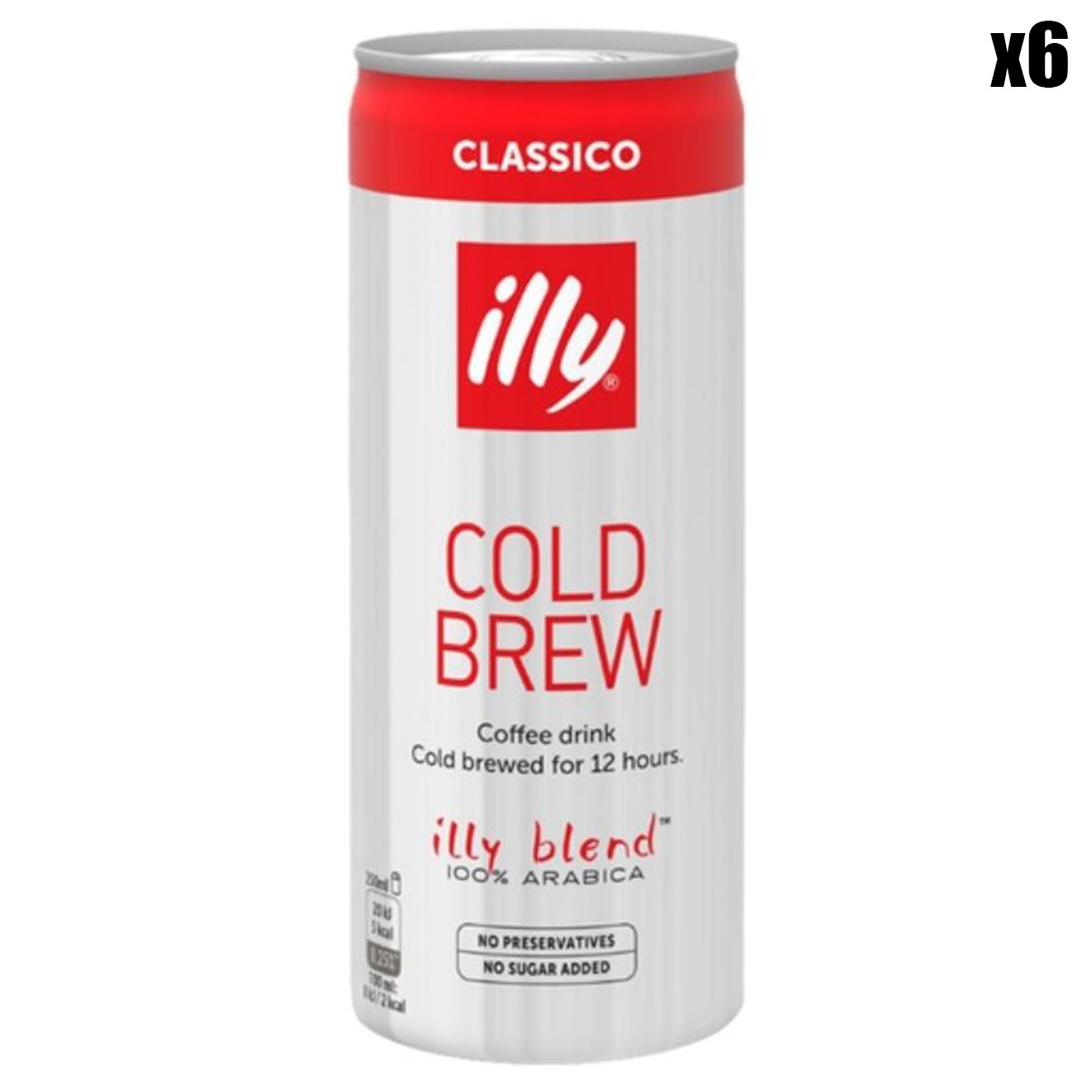 Illy - 6 Canettes Illy Cold Brew Classico - 6x250 ml