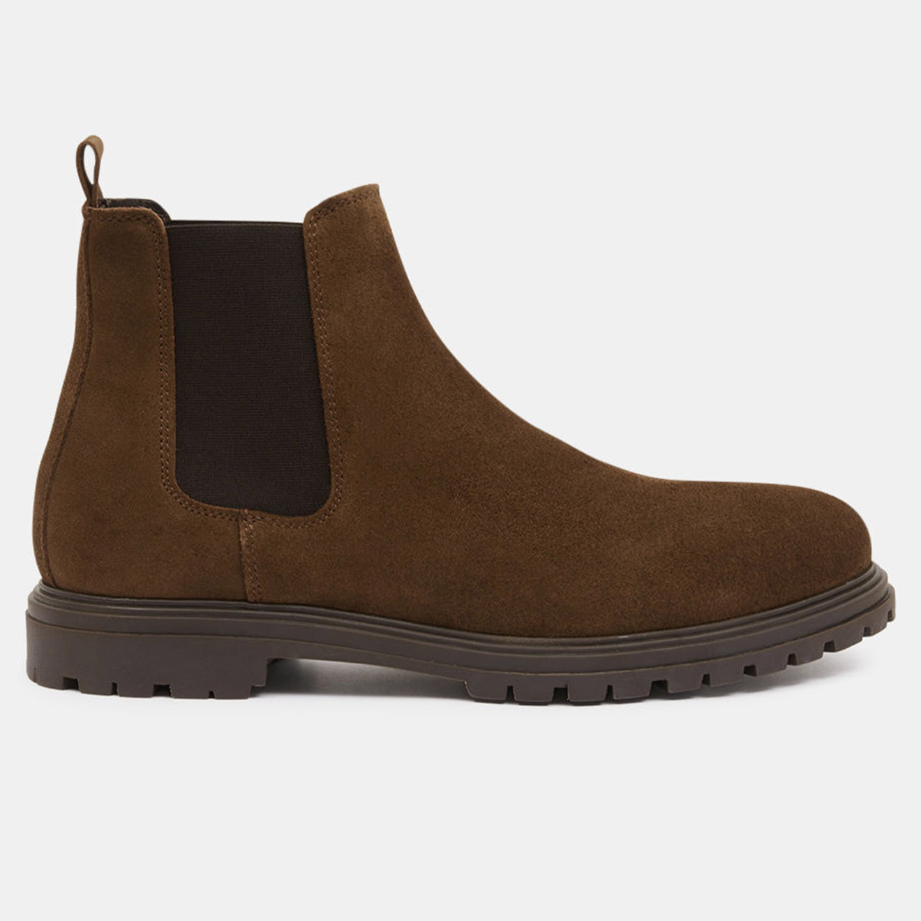 comptoir gl - chelsea boots semelle crantée marron taupe