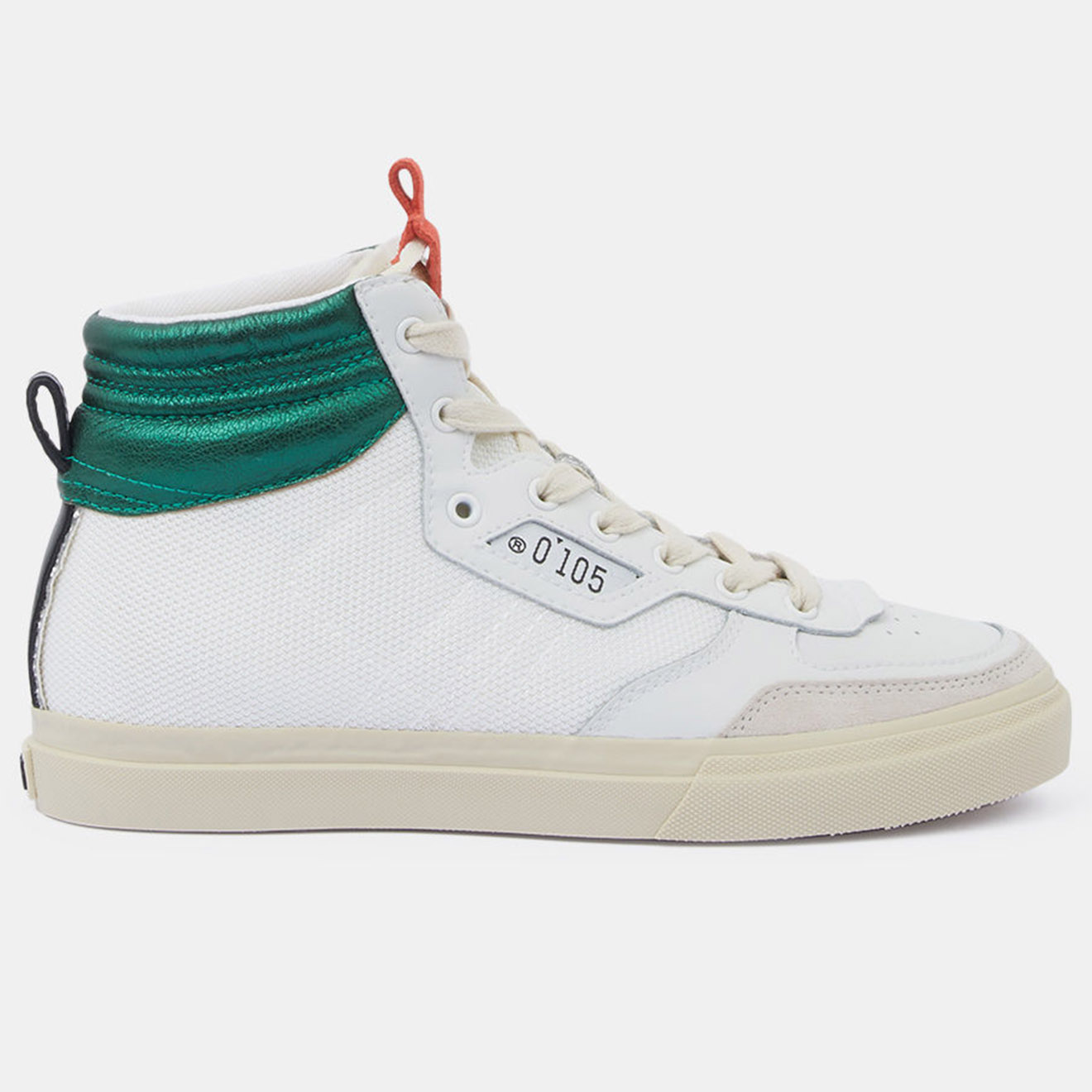 zero 105 - baskets hautes blanc/vert