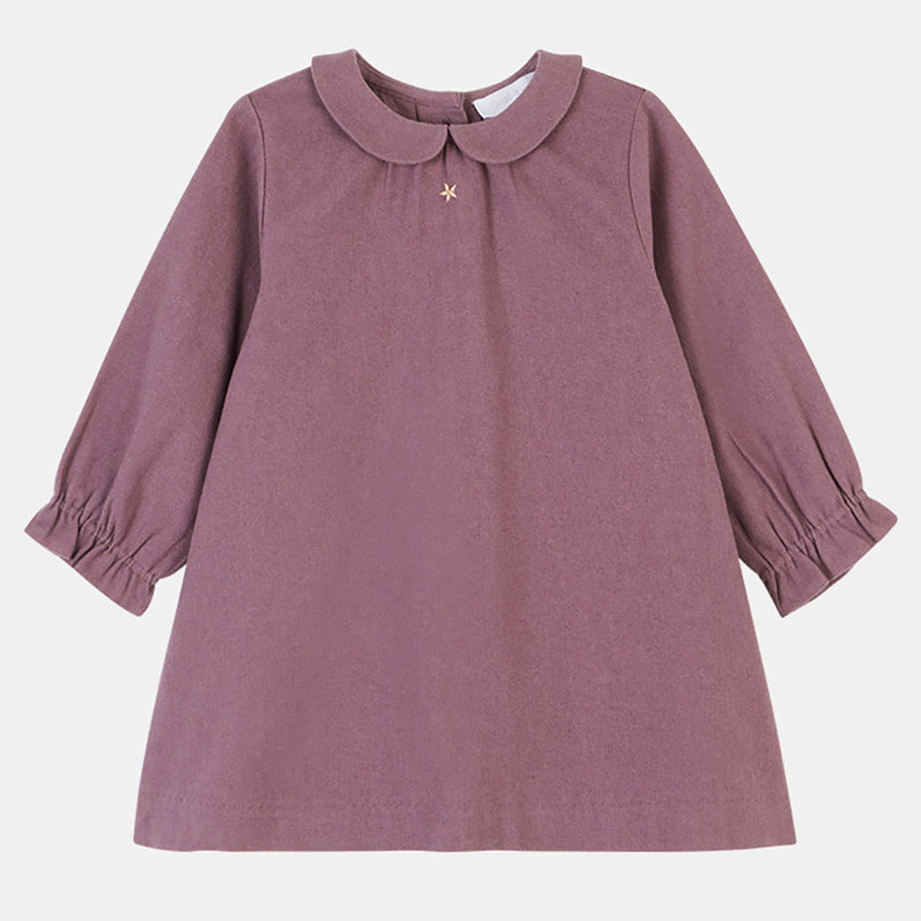 cadet rousselle - robe en flanelle de coton oeko-tex® asora violette