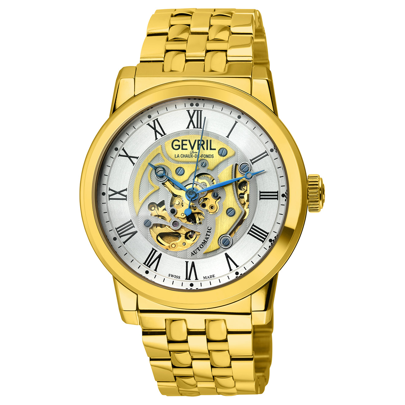 Gevril - Montre Vanderbilt Homme Automatique en Acier dorée