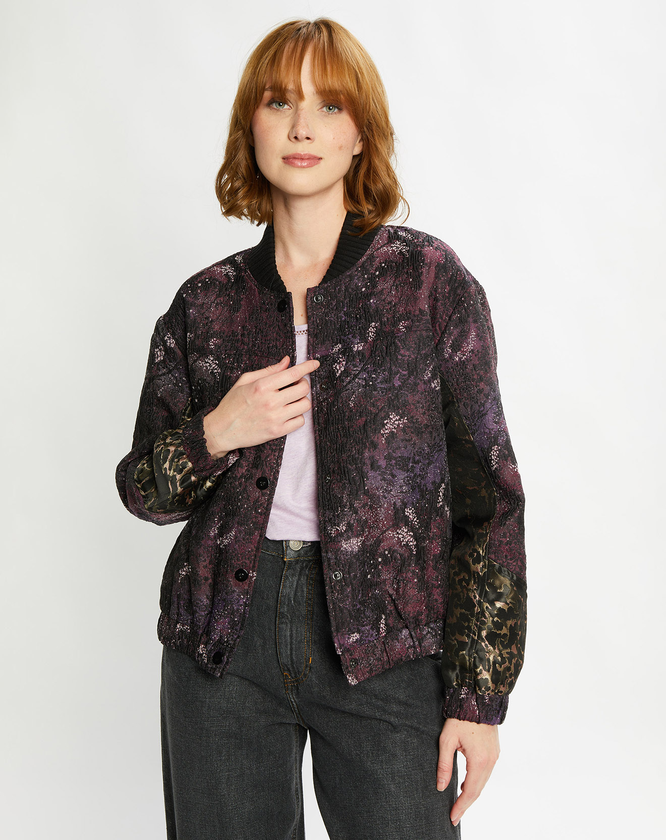 Scotch & Soda - Blouson Bomber Jacquard multicolore