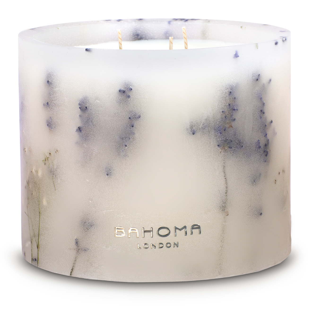 Bahoma - Grande bougie parfumée Lavande anglaise Botanica - 3 mèches 100h