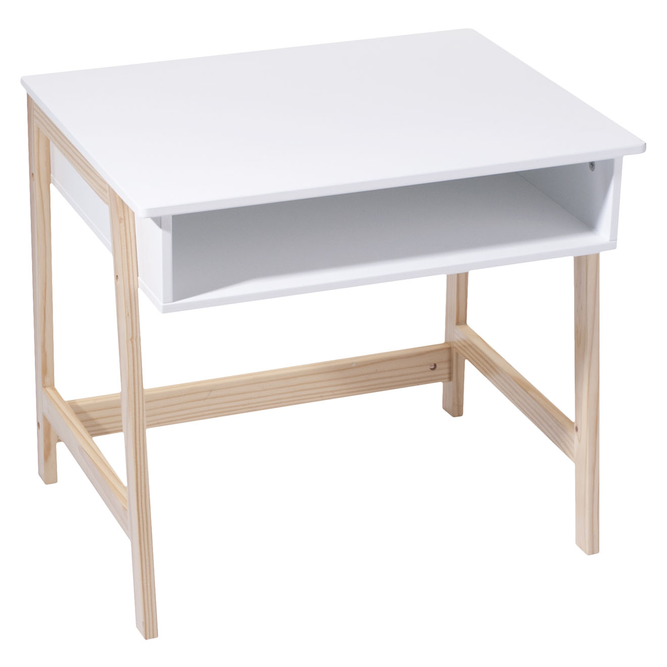 Atmosphera - Bureau maternelle blanc - 58x46x52 cm