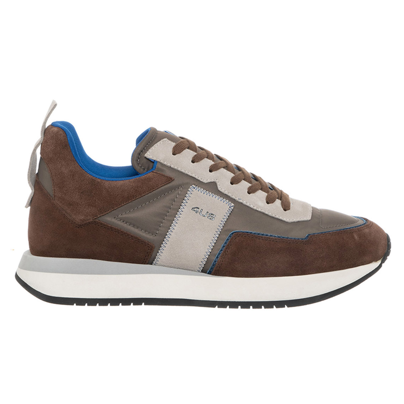 Cesare Paciotti 4Us - Sneakers en Velours de Cuir Sean marron/beige