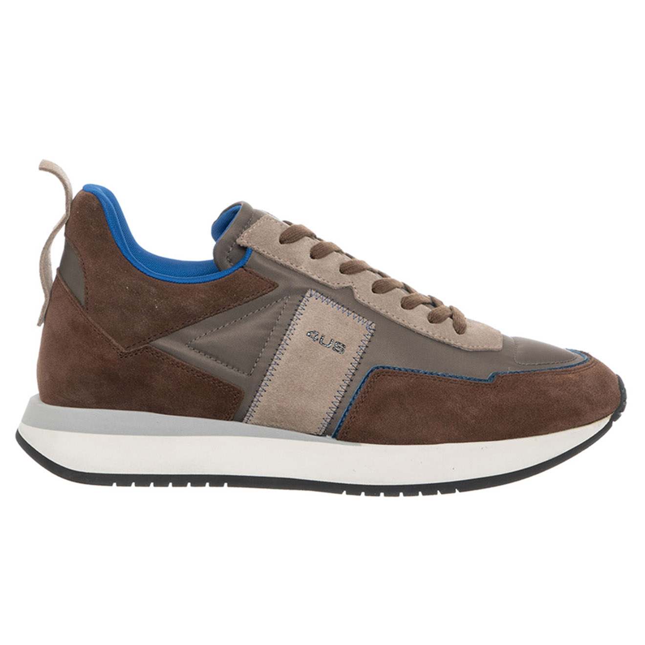 Cesare Paciotti 4Us - Sneakers en Velours de Cuir Sean marron/beige