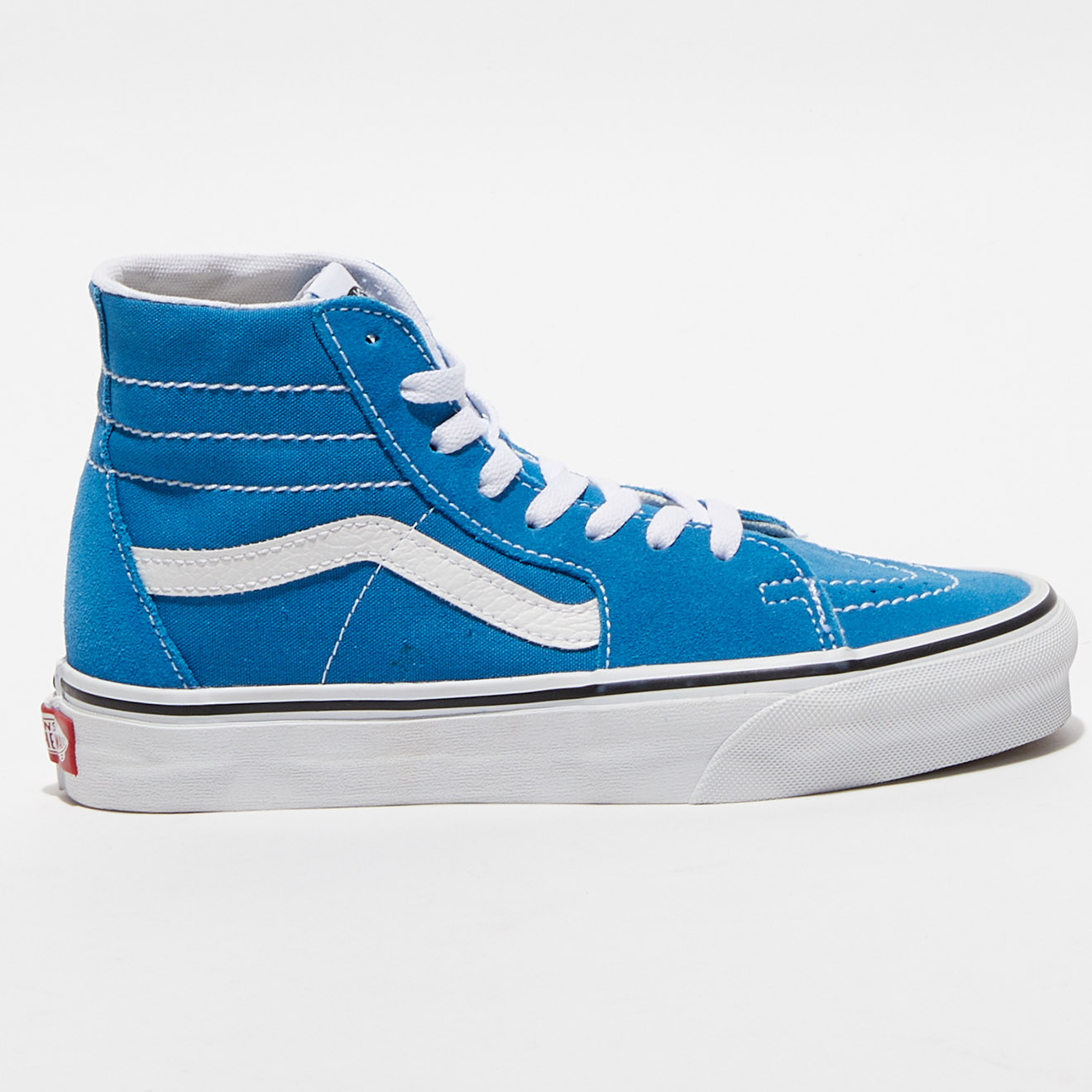 Vans - Baskets en Velours de Cuir & Toile SK8-Hi bleues