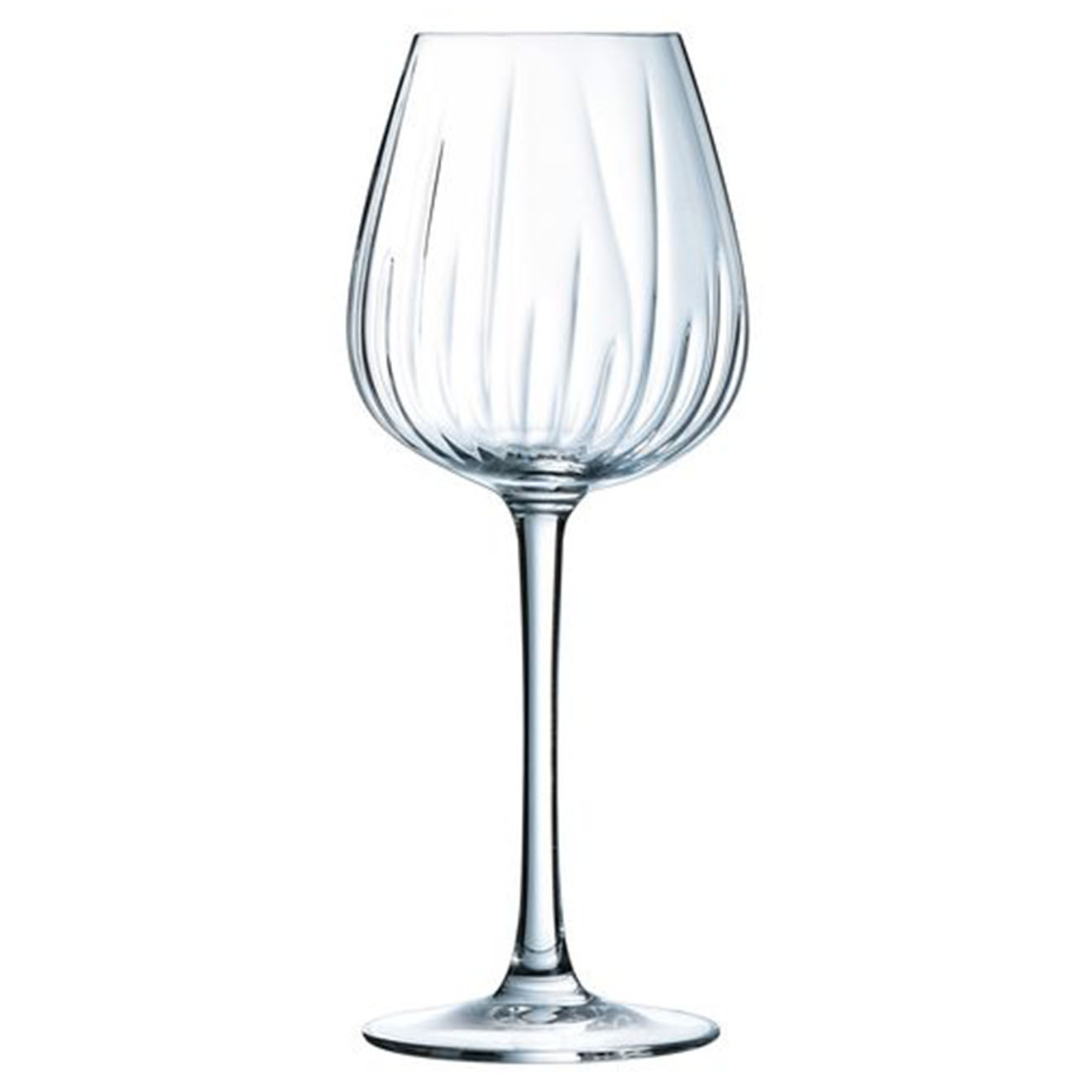 Cristal d'Arques - 4 Verres à pied 35 Swirly Transparents - 35cl