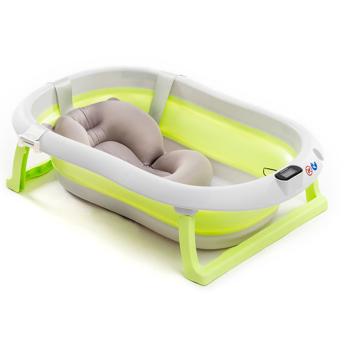 Innovagoods - Baignoire pliable évolutive pour bébé Fovibath gris/vert