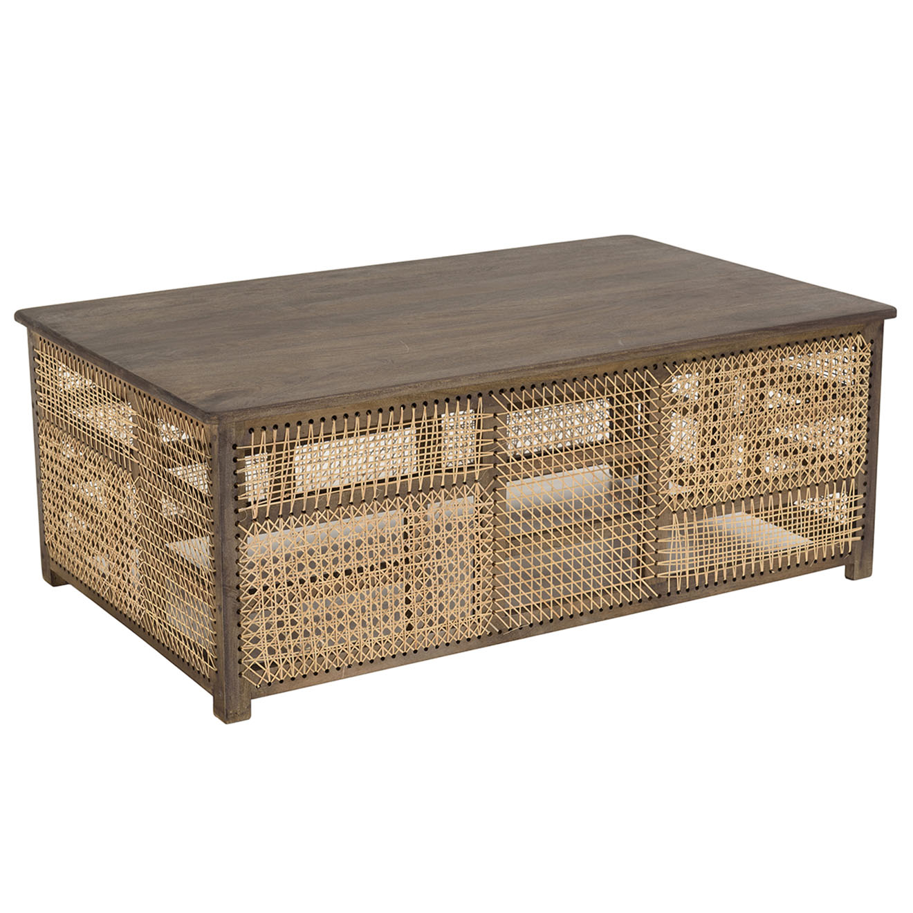 Macabane - Table basse en bois de manguier Isa marron - 120x75x45 cm