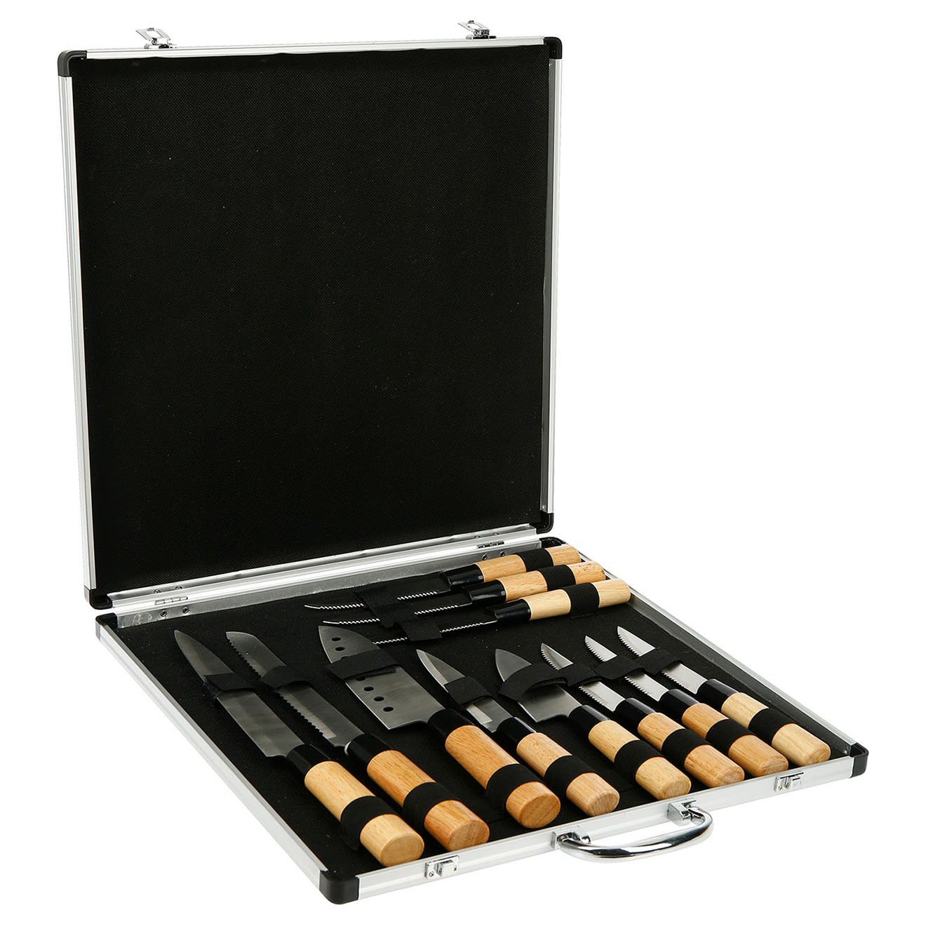 Pradel Heritage - Malette 11 Couteaux de cuisine manche bois de hêtre marron/noir