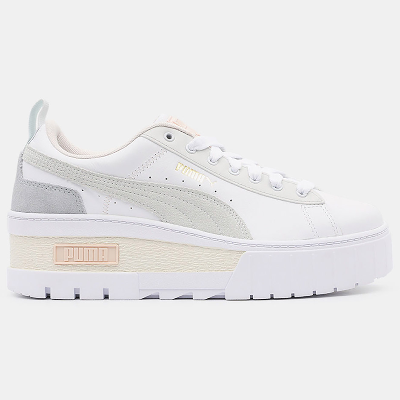 Puma - Baskets en Cuir Mayze blanches