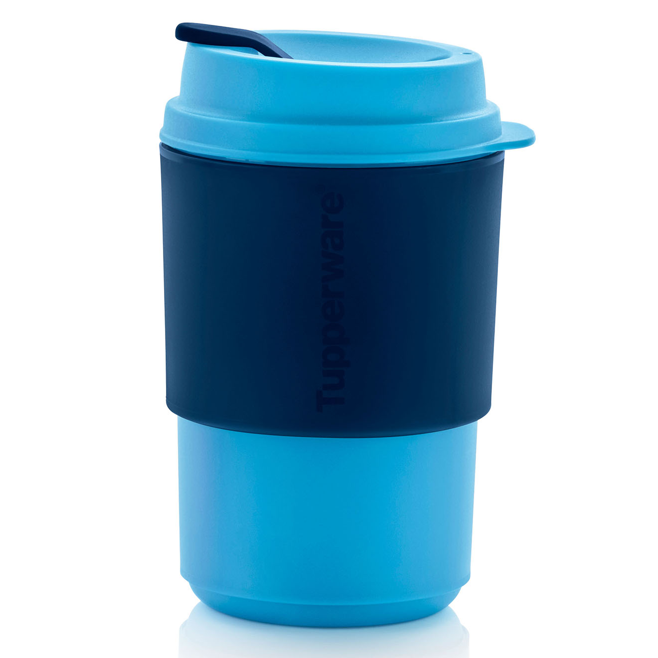 Tupperware - Mug de voyage Eco Coffee to go bleu clair/jaune - 350ml