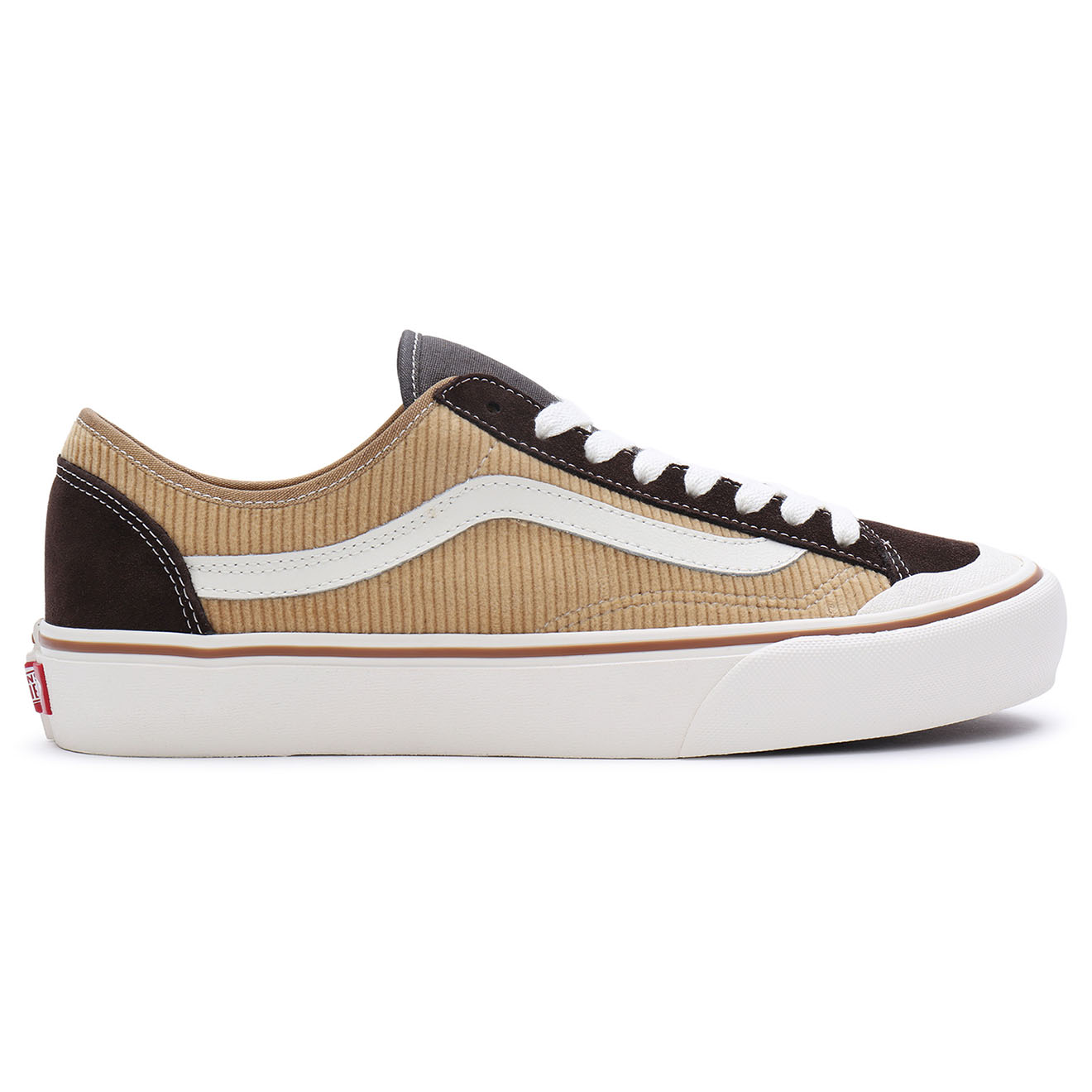 Vans - Baskets en Velours de Cuir & Velours côtelé Style 136 Decon VR3 SF marron clair