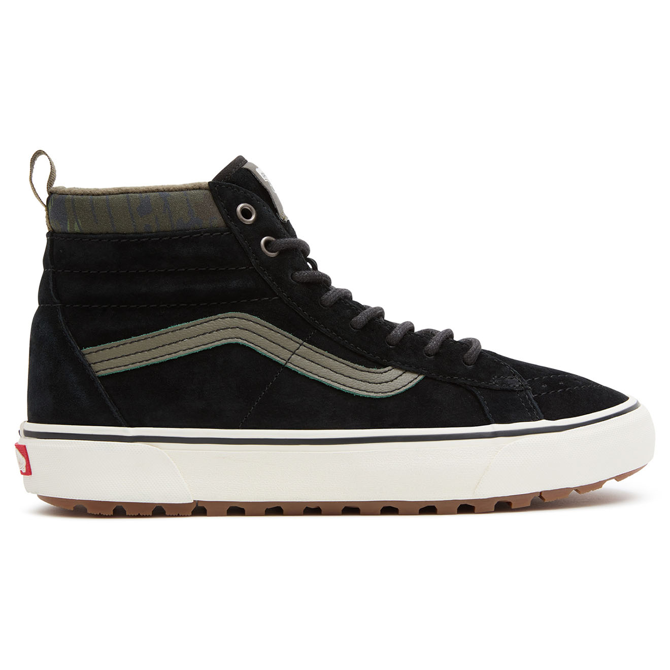 Vans - Baskets en Velours de Cuir SK8-Hi MTE-1 noires