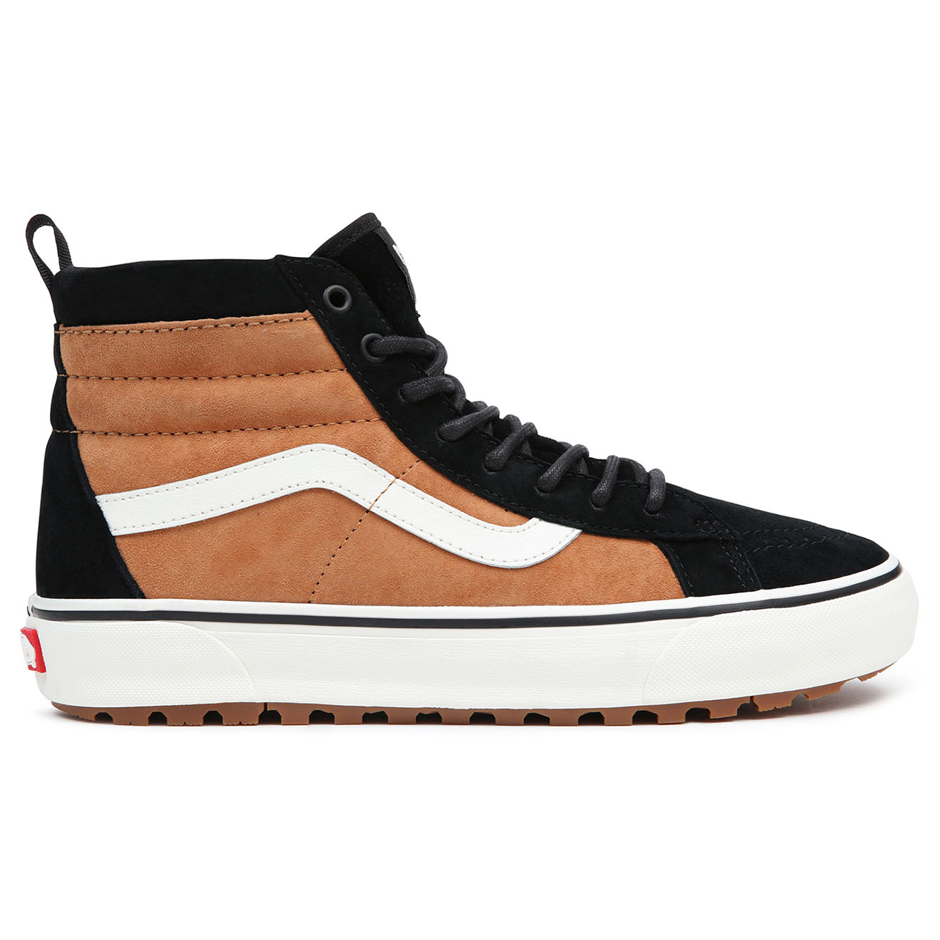 Vans - Baskets en Velours de Cuir SK8-Hi MTE-1 noir/marron