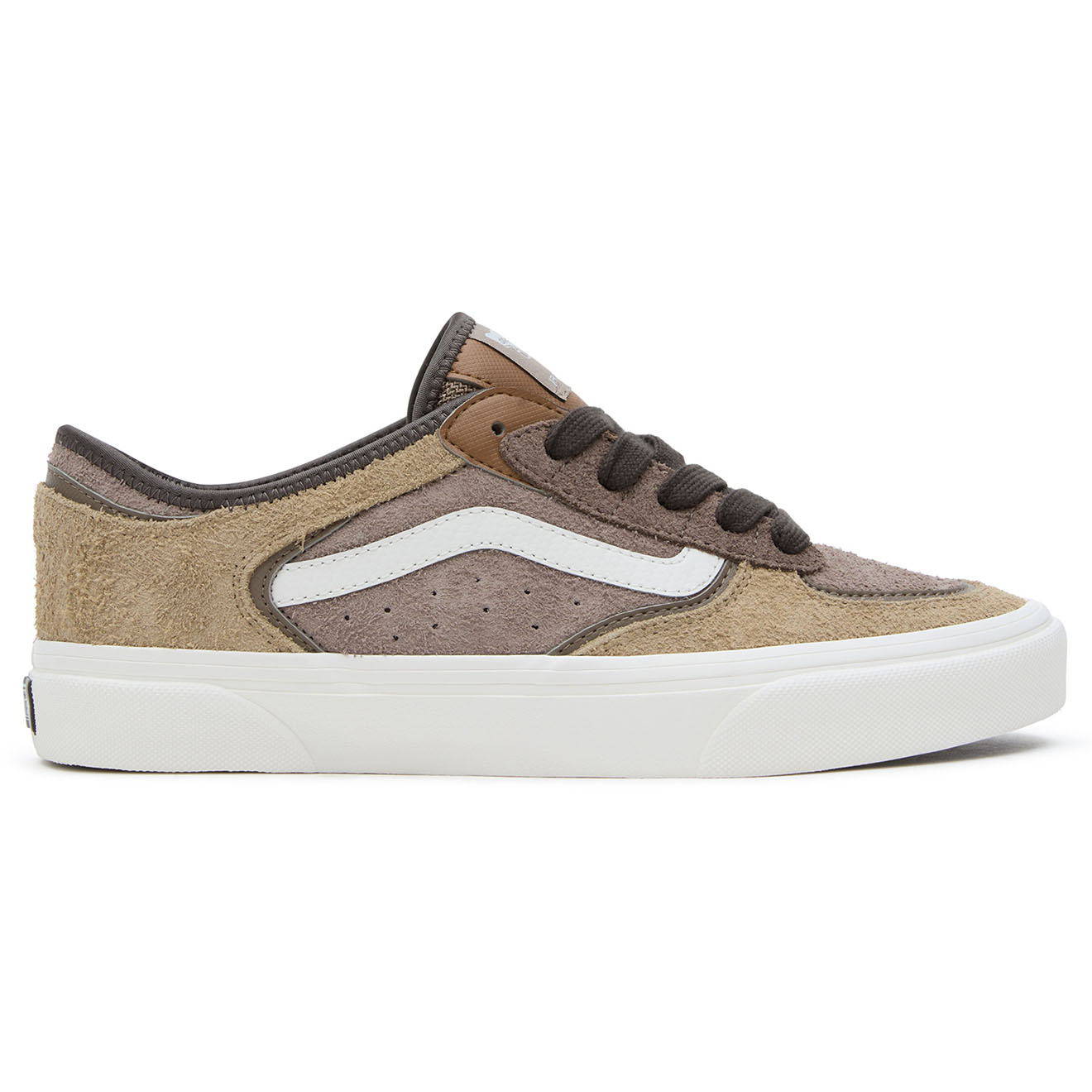 Vans - Baskets en Velours de Cuir Rowley Classic marron