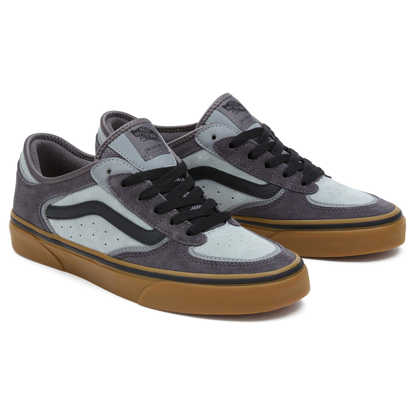 Vans - Baskets en Velours de Cuir Rowley Classic anthracite