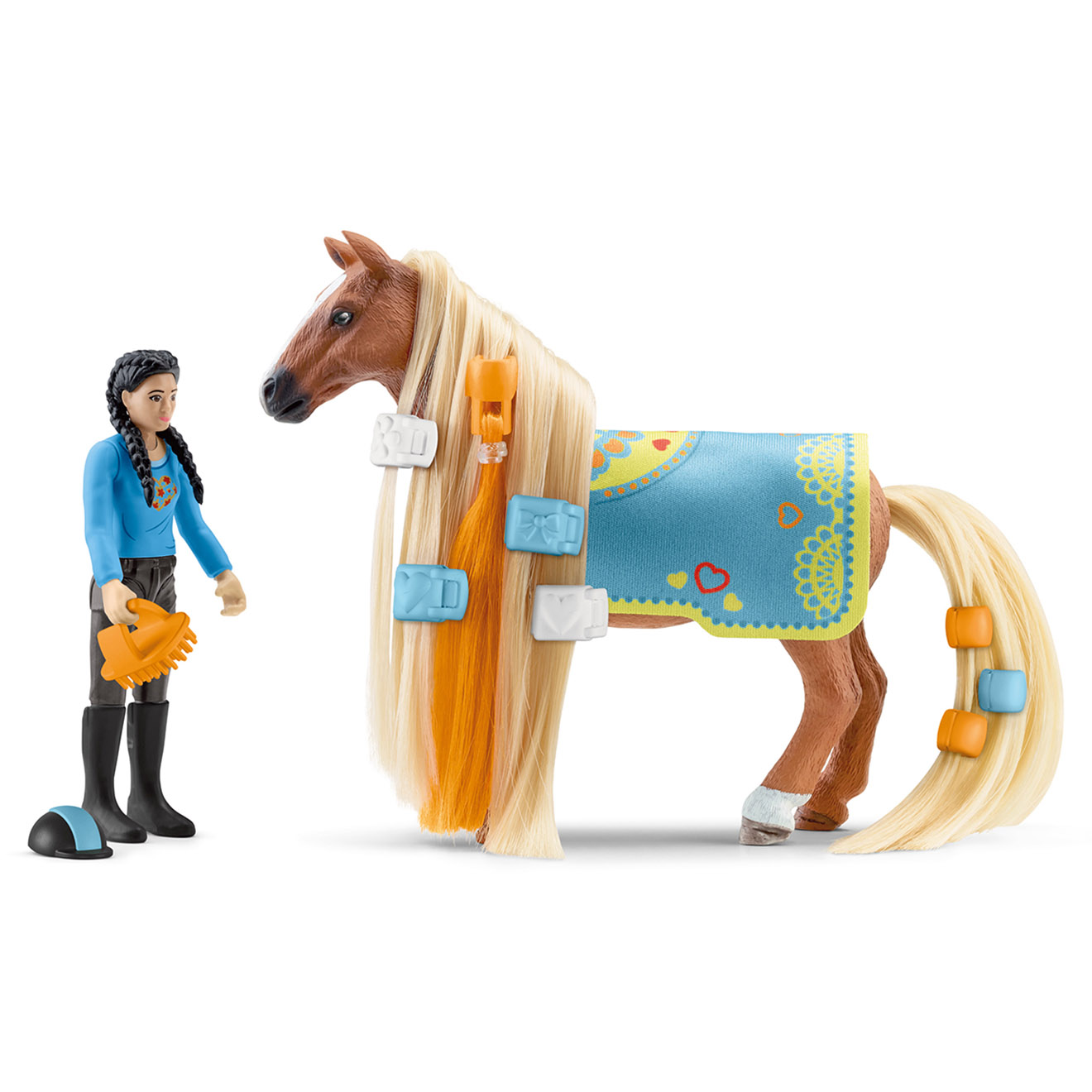 Schleich - Coffret cheval à coiffer Kim et Caramelo multicolore