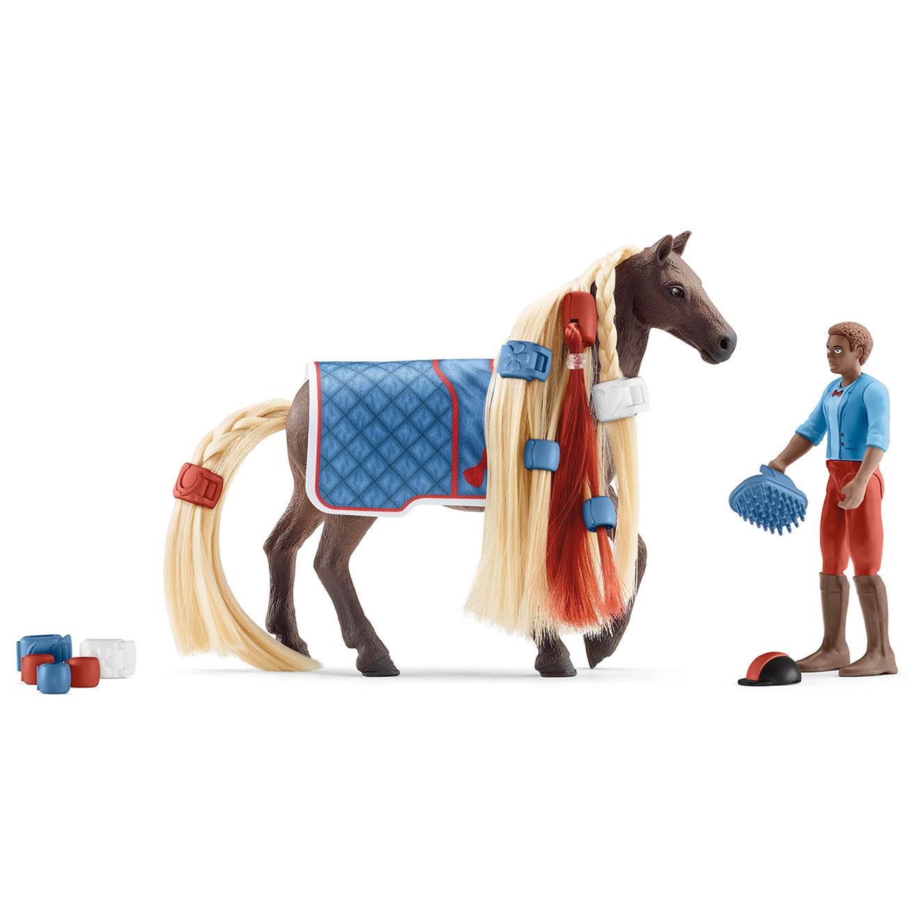 Schleich - Coffret cheval à coiffer Leo et Rocky  multicolore