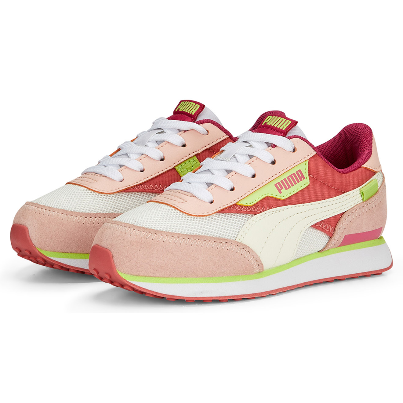 Puma - Baskets Future Rider Splash rose/multicolore