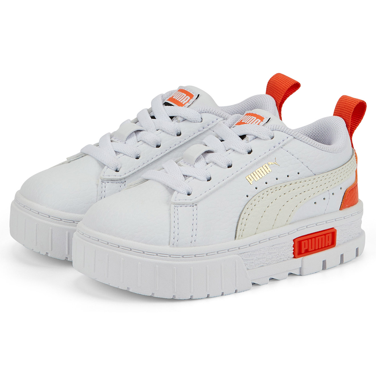 Puma - Baskets Mayze Lth AC blanc/orange