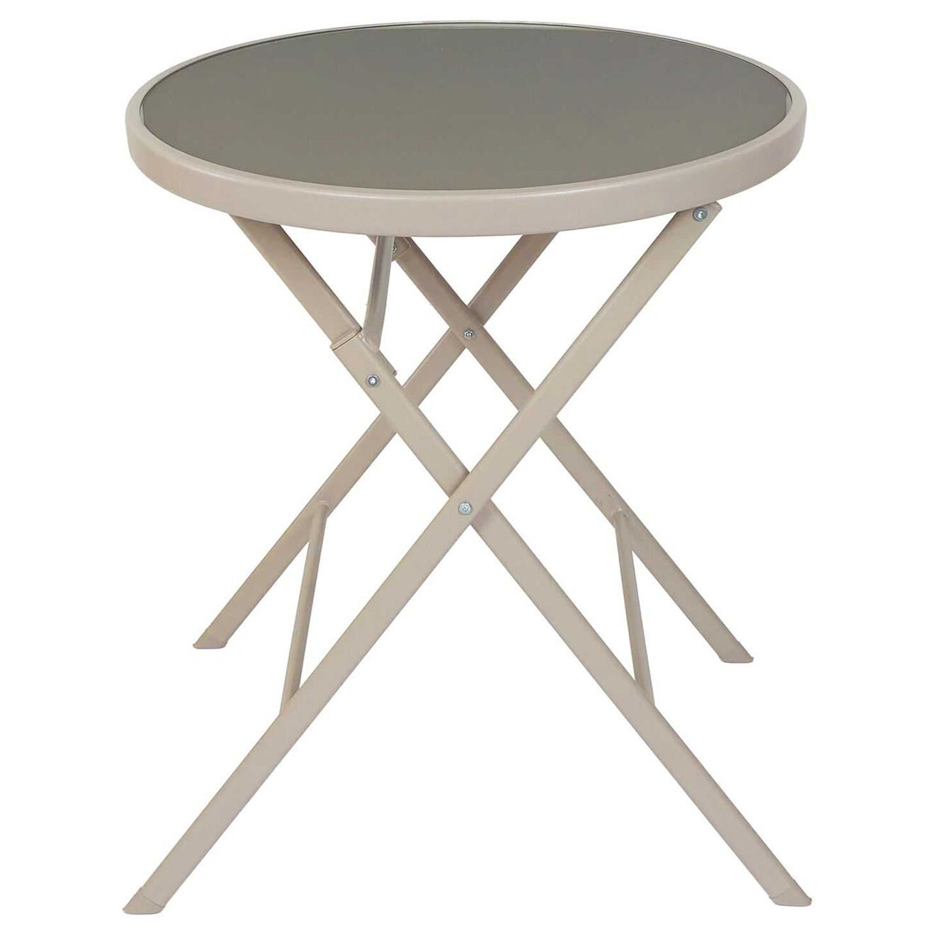 home deco factory - table elba beige - 60x71x60 cm