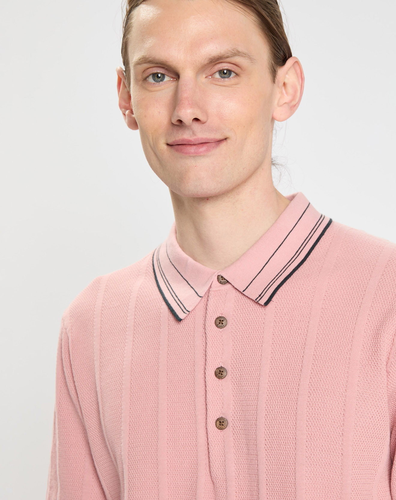 Scotch & Soda - Polo Regular Fit en maille rétro rose