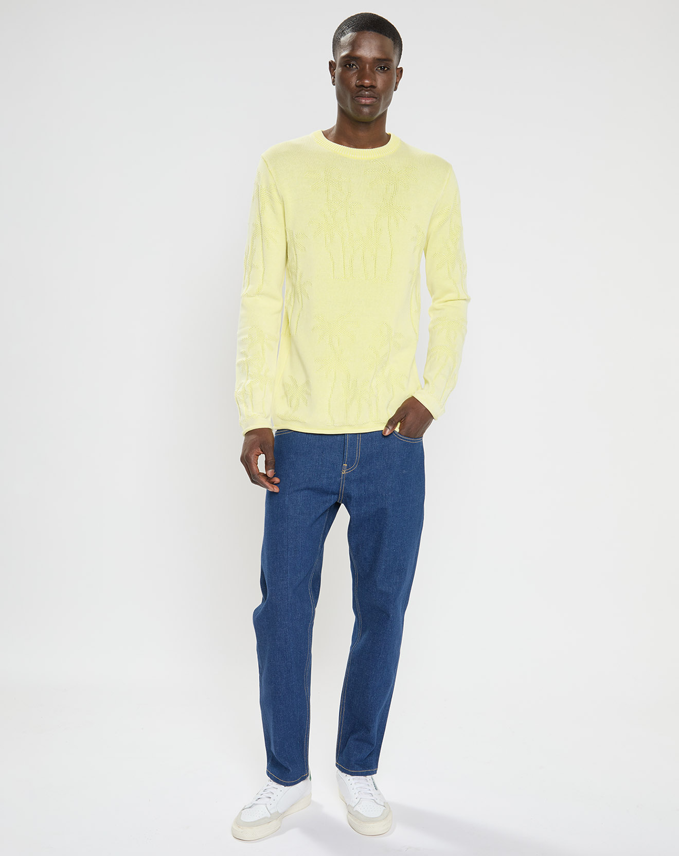 Scotch & Soda - Jean Regular Fit taille haute bleu