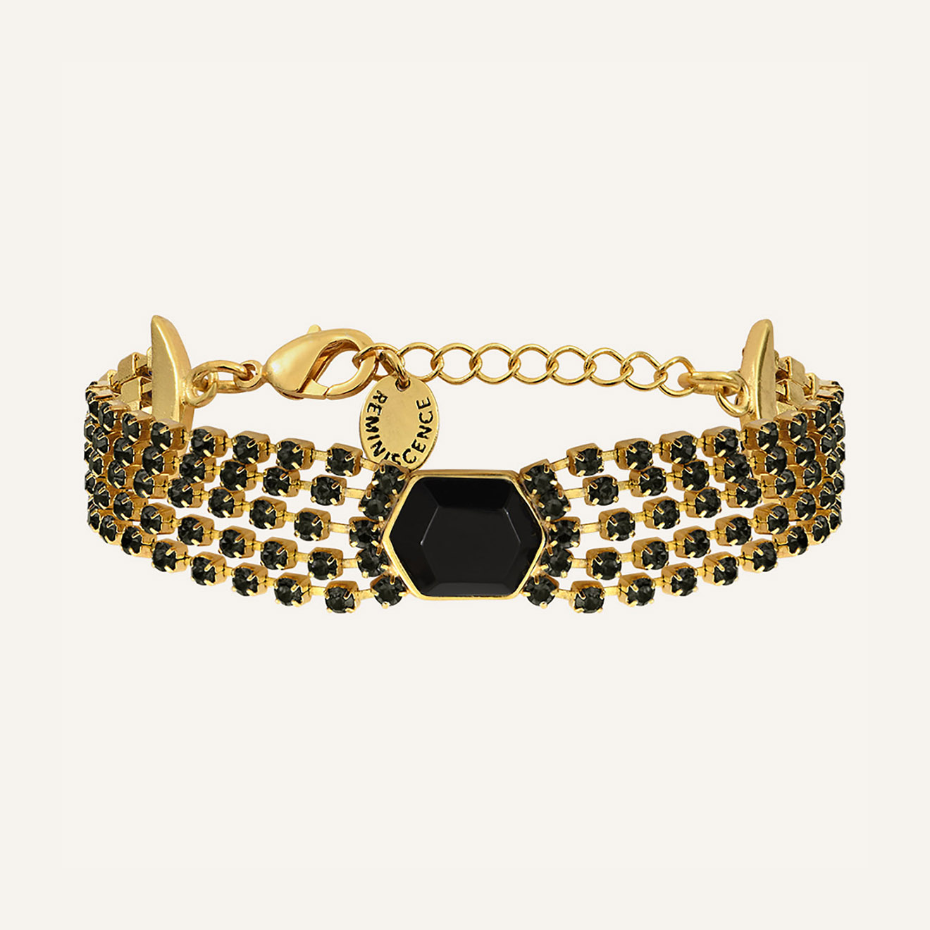 Reminiscence - Bracelet Sparkling doré/noir