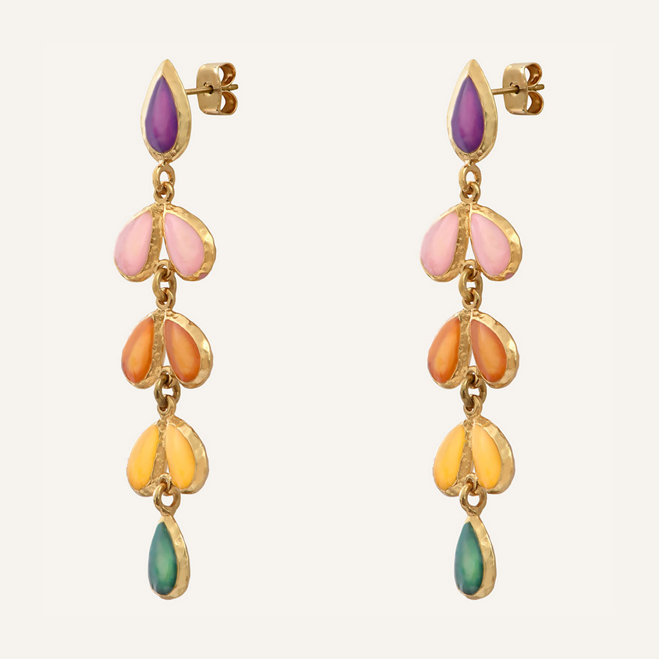 Reminiscence - Boucles d'oreilles Summer of Love dorées