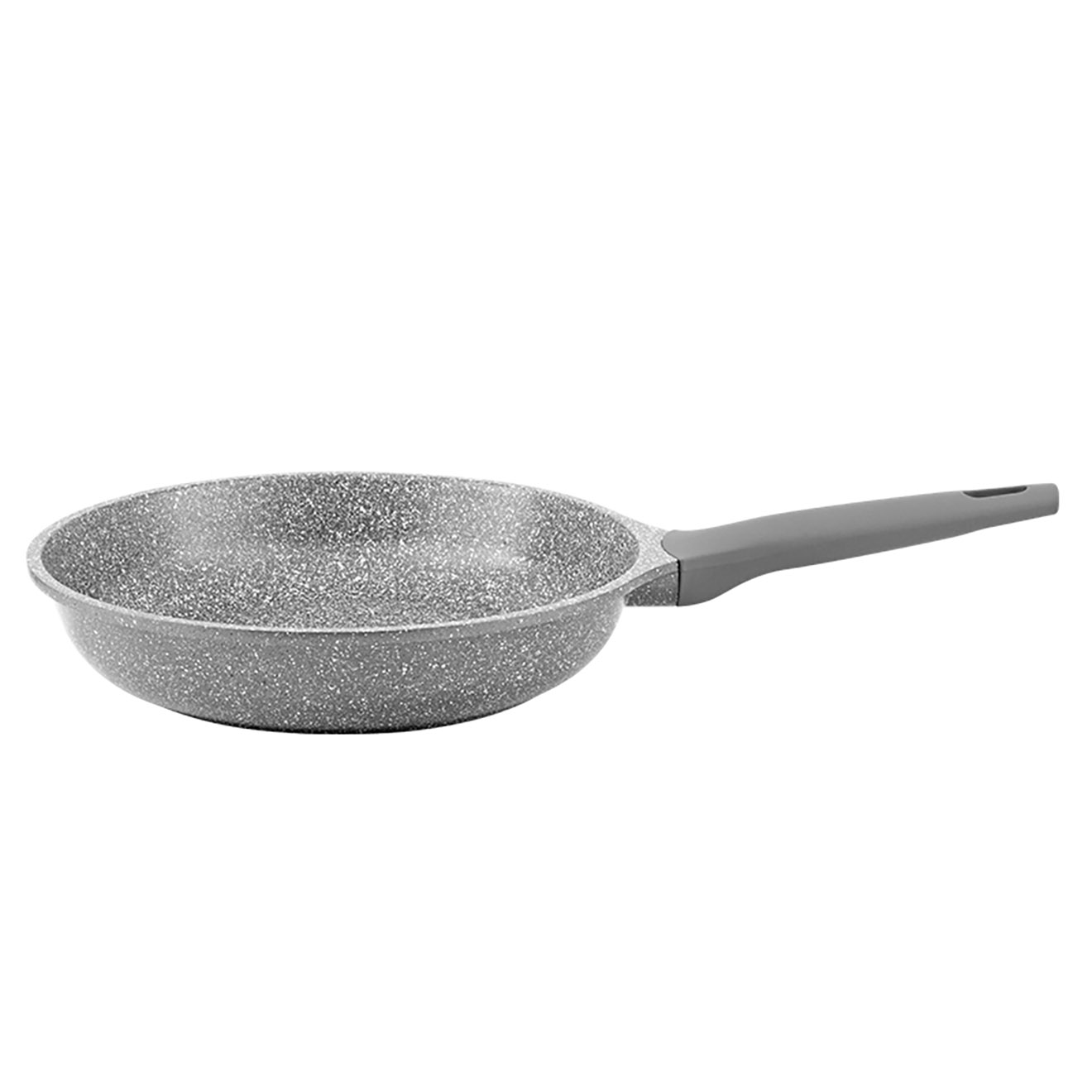 Kitchencook - Poêle fonte d'aluminium induction effet pierre vertu p32tfi grise - D.32 cm