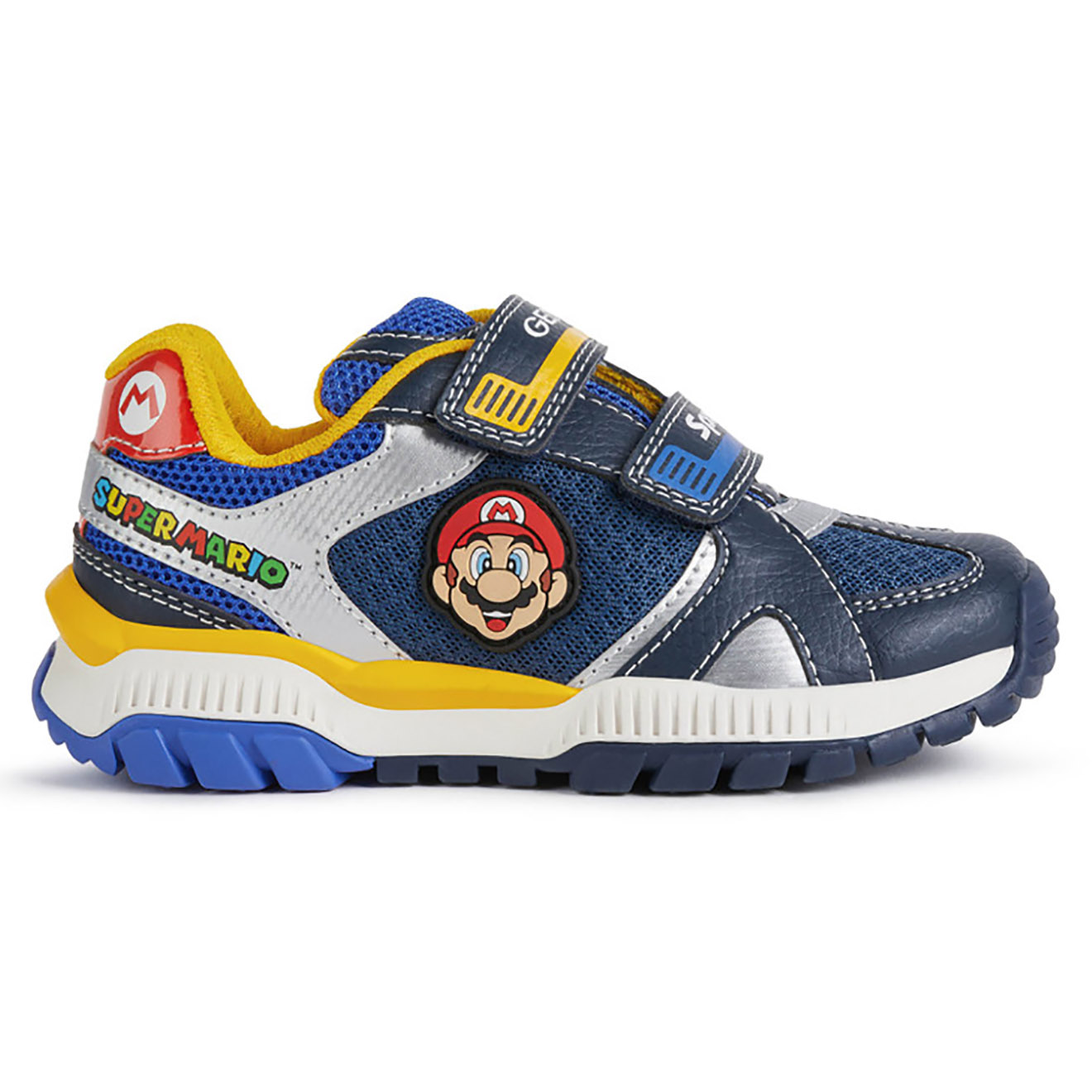 Geox - Baskets Tuono Super Mario bleu marine/jaune